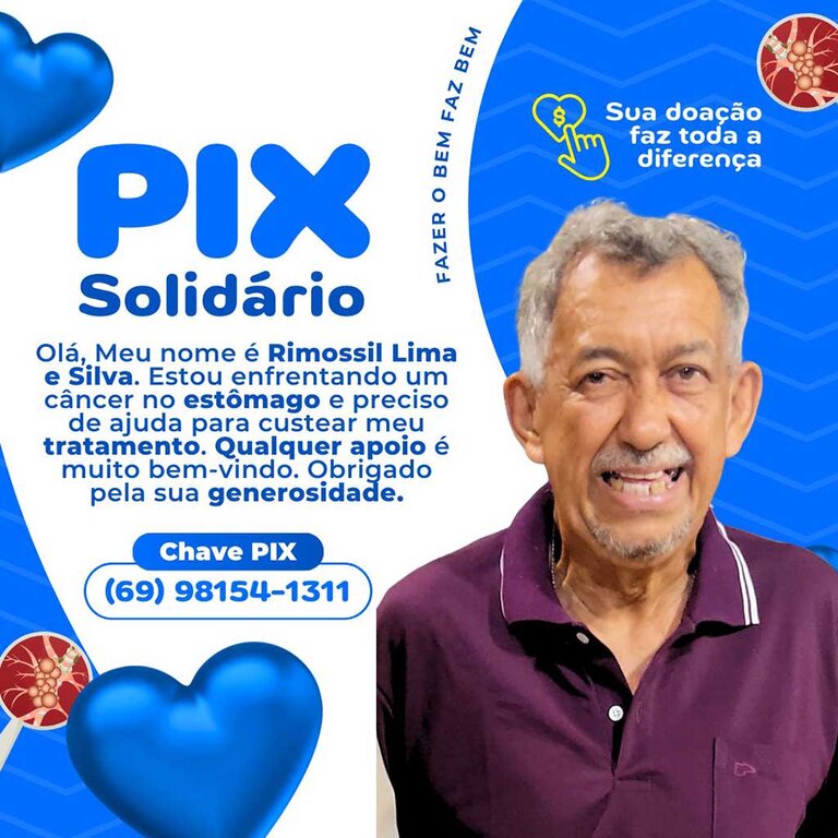 SOLIDARIEDADE: Campanha de PIX solidário para tratamento de Rimossili Lima e Silva