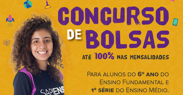 ATÉ 100 Colégio Sapiens abre inscrições para Concurso de Bolsas