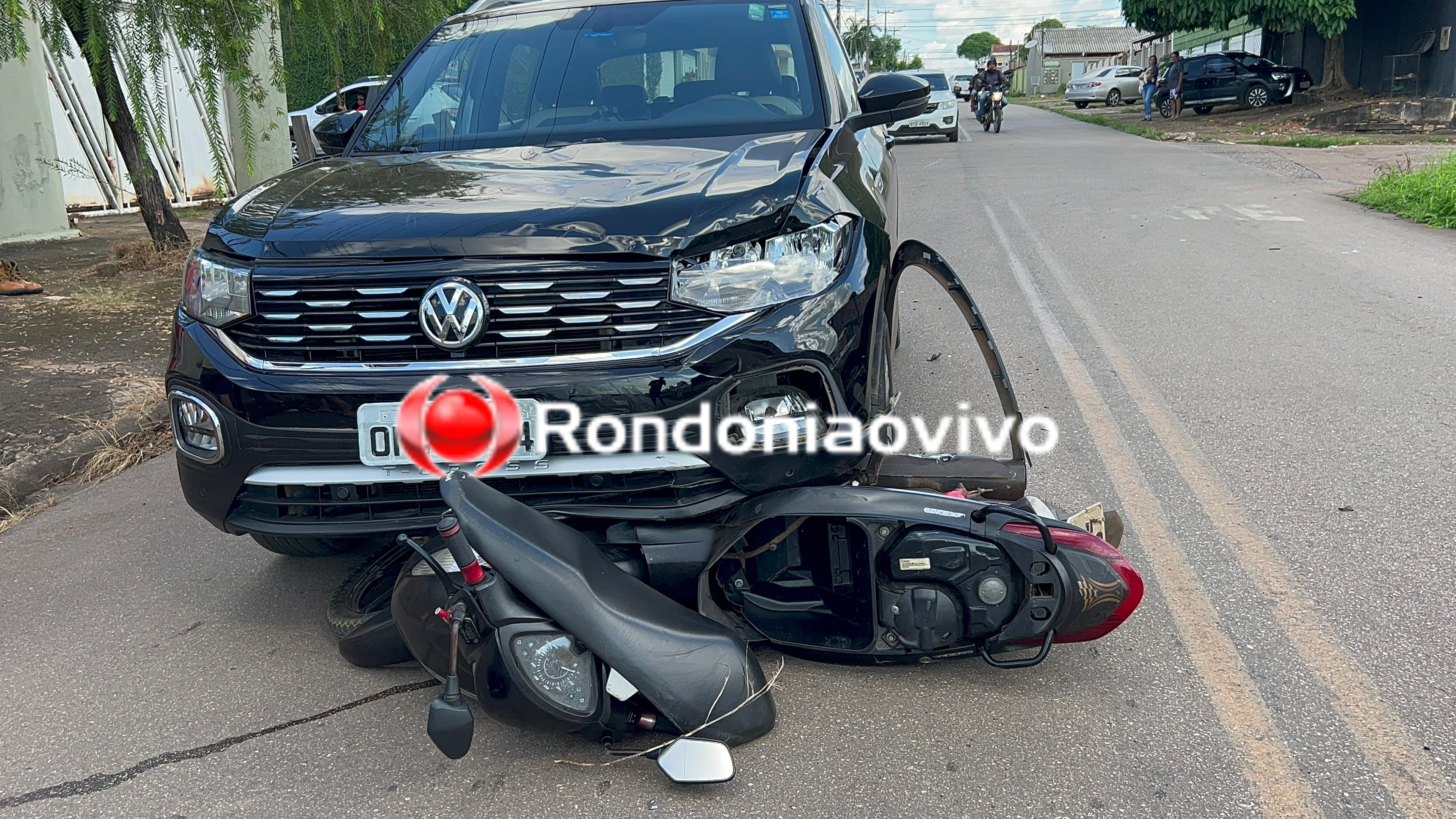 URGENTE: Motociclista é arrastado por carro e fica gravemente ferido 
