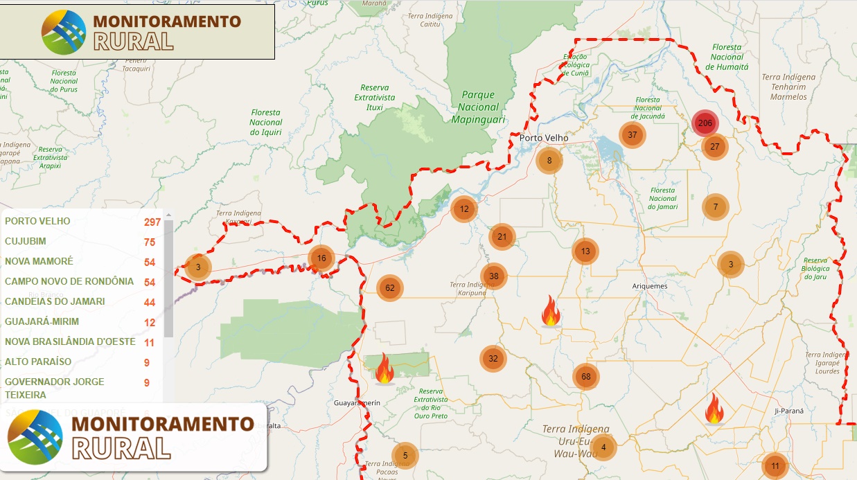 QUEIMADAS: Porto Velho segue liderando ranking de incêndios em RO; acompanhe