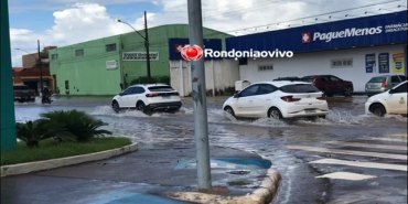 CENAS DA CIDADE: Temporal deixa várias ruas alagadas em muitos pontos de Porto Velho 