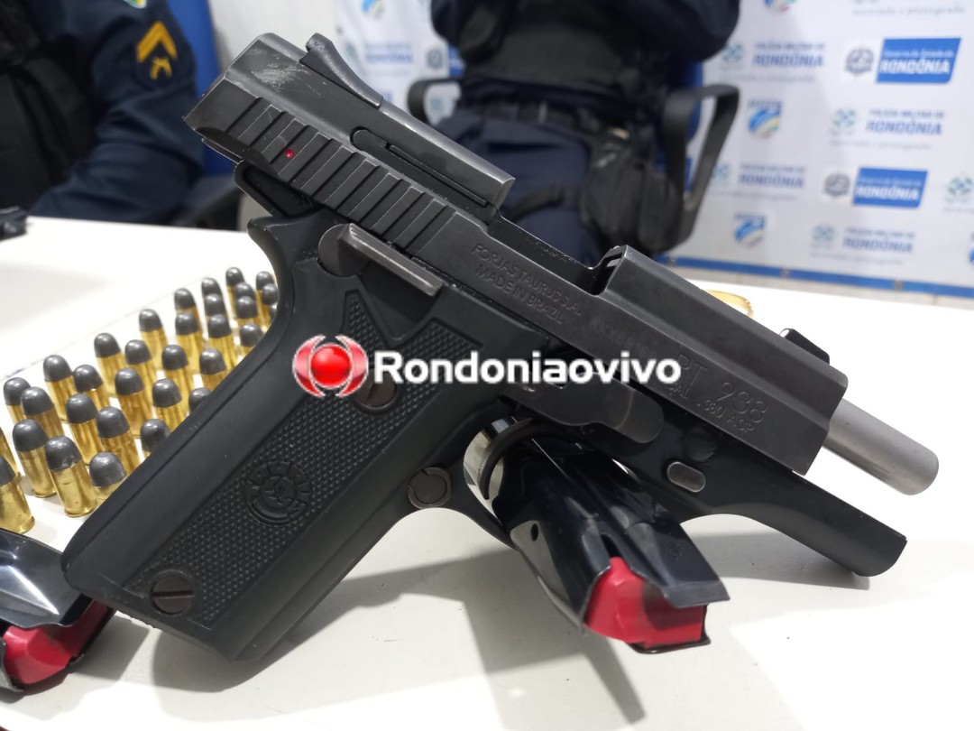 Homem é preso ao ser flagrado com pistola .380 no bairro Vila