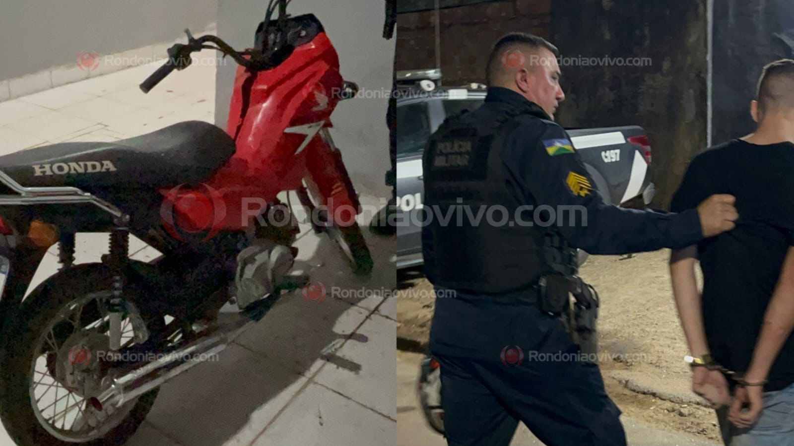 PERSEGUIÇÃO: Motociclista foge da PM, atropela pedestre e acaba preso