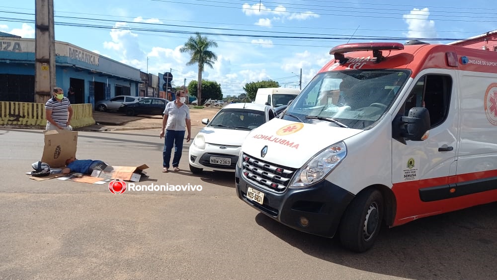 URGENTE - AO VIVO: Colisão grave entre moto e carro deixa casal ferido na Av. Raimundo Cantuária