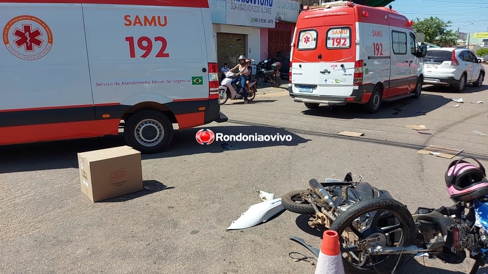 INTUBADO: Motociclista fica inconsciente após grave acidente na 7 de Setembro