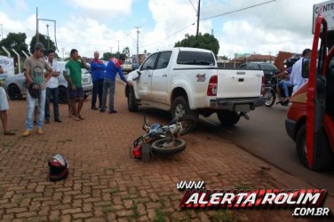 Camionete colide com motocicleta próxima a Caerd