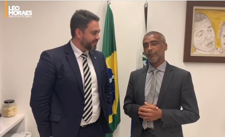 JOGO CONFIRMADO: “Competente e trabalhador”, diz Senador Romário em reunião com Léo Moraes