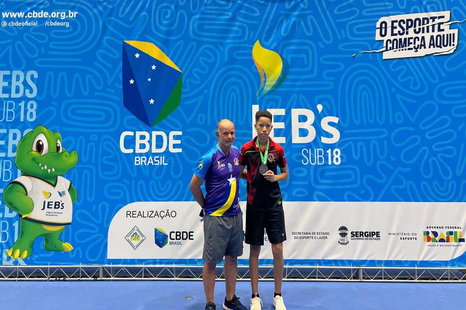 JOGOS ESCOLARES: Aluno do IF Ariquemes conquista medalha de prata nos Jogos Escolares Brasileiros 