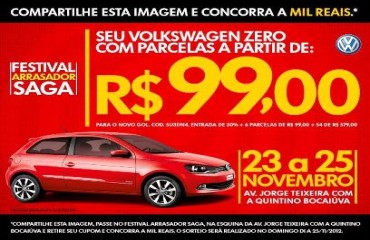 SAGA VOLKSWAGEN - Concorra 1000 reais