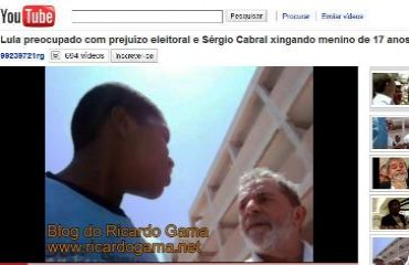 BRASIL - Lula preocupado com prejuízo eleitoral e Sérgio Cabral xingando menino de 17 anos - VÍDEO