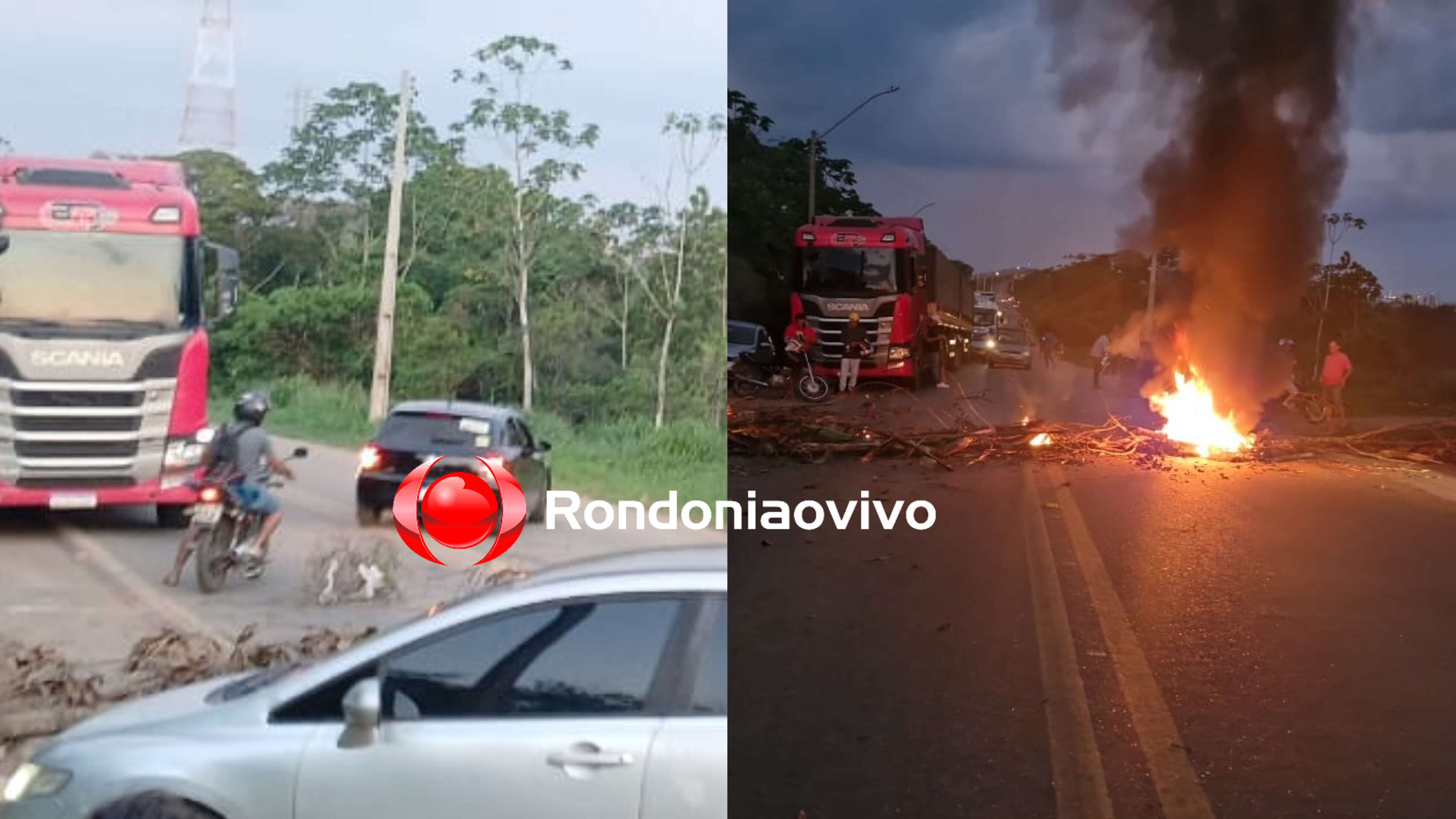 MANIFESTAÇÃO: Moradores da vila DNIT fecham BR-319 em protesto na capital 