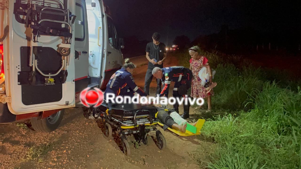 NA BR-364: Mãe e filho sofrem grave queda de moto após pneu furar 