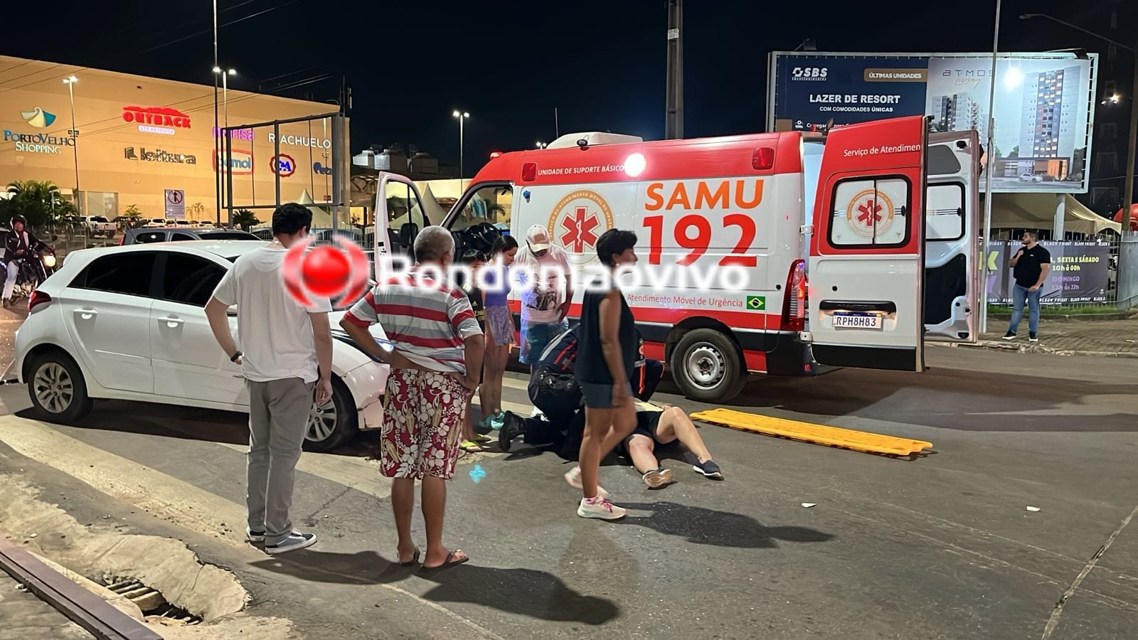 ACIDENTE: Mulher é atropelada na faixa de pedestre na Rio Madeira 