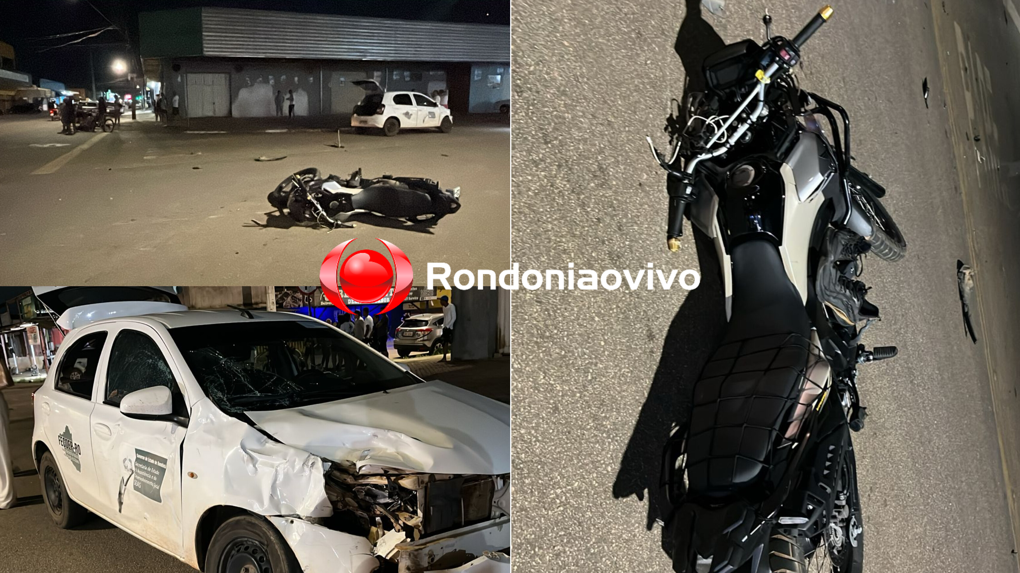 URGENTE: Mais um grave acidente com veículo oficial deixa motociclista ferido