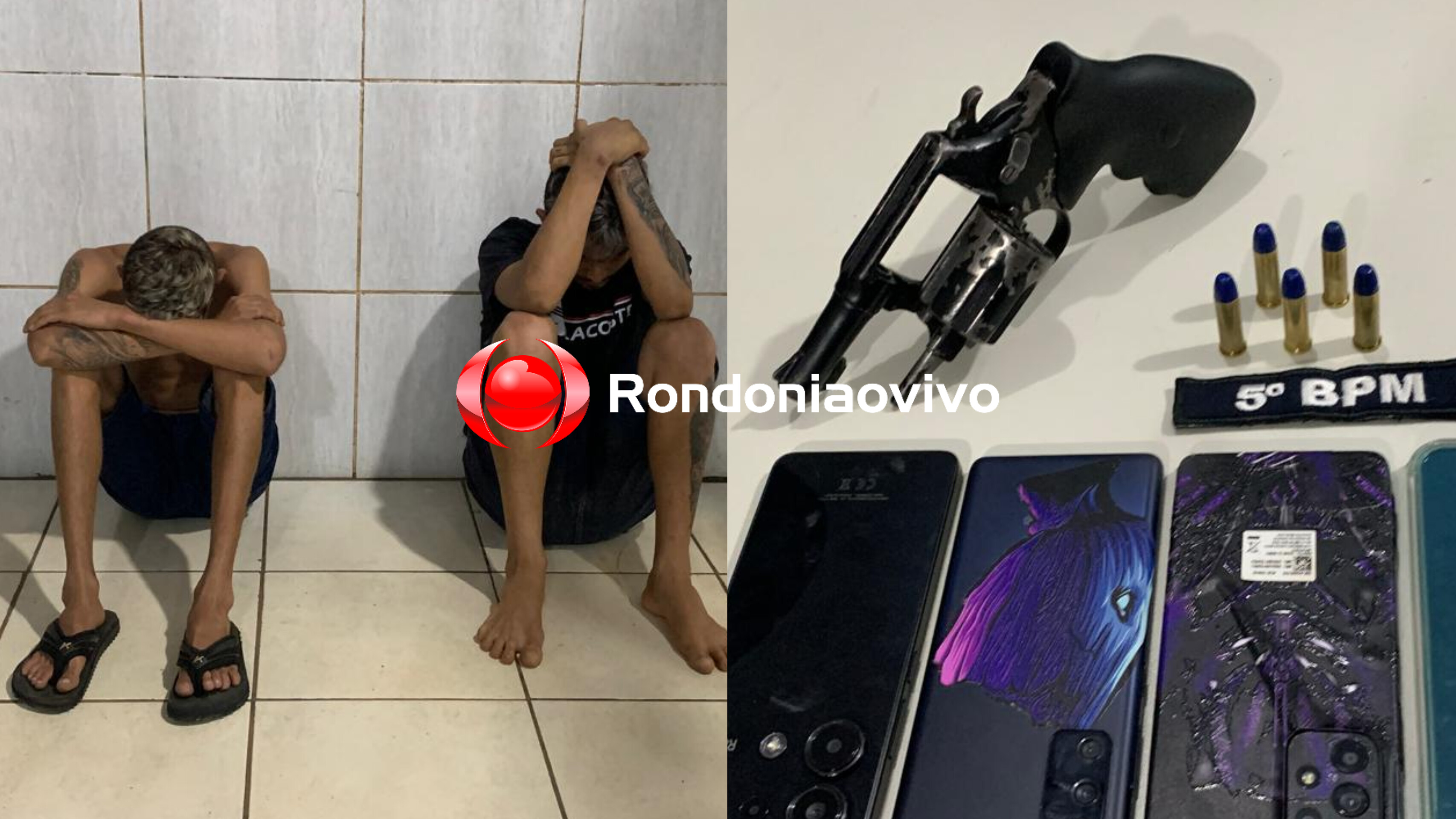 PM prende criminosos armados e com objetos roubados de casa no Castanheira 