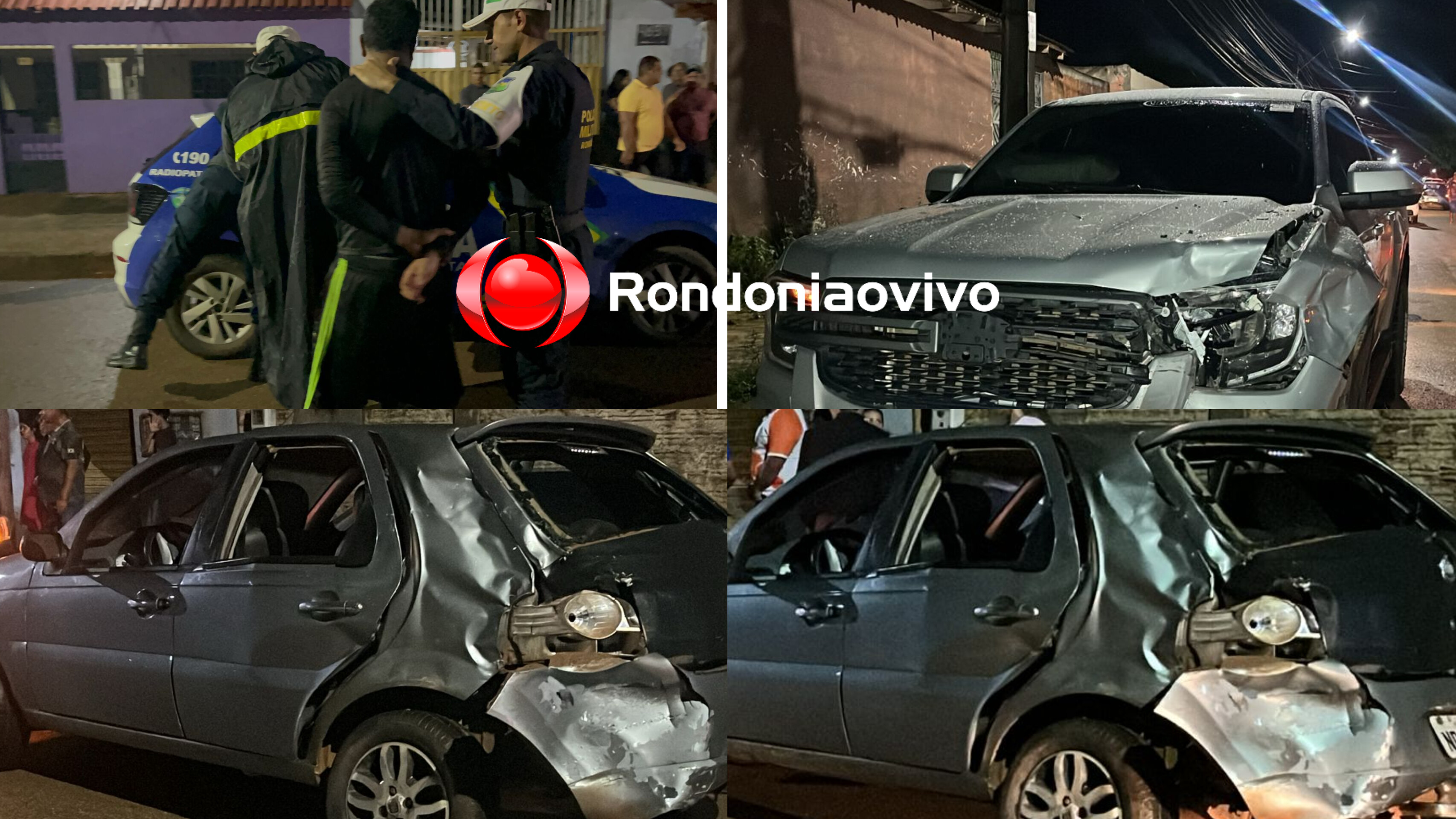 CRIME NO TRÂNSITO: Motorista embriagado é preso após bater em veículos parados 