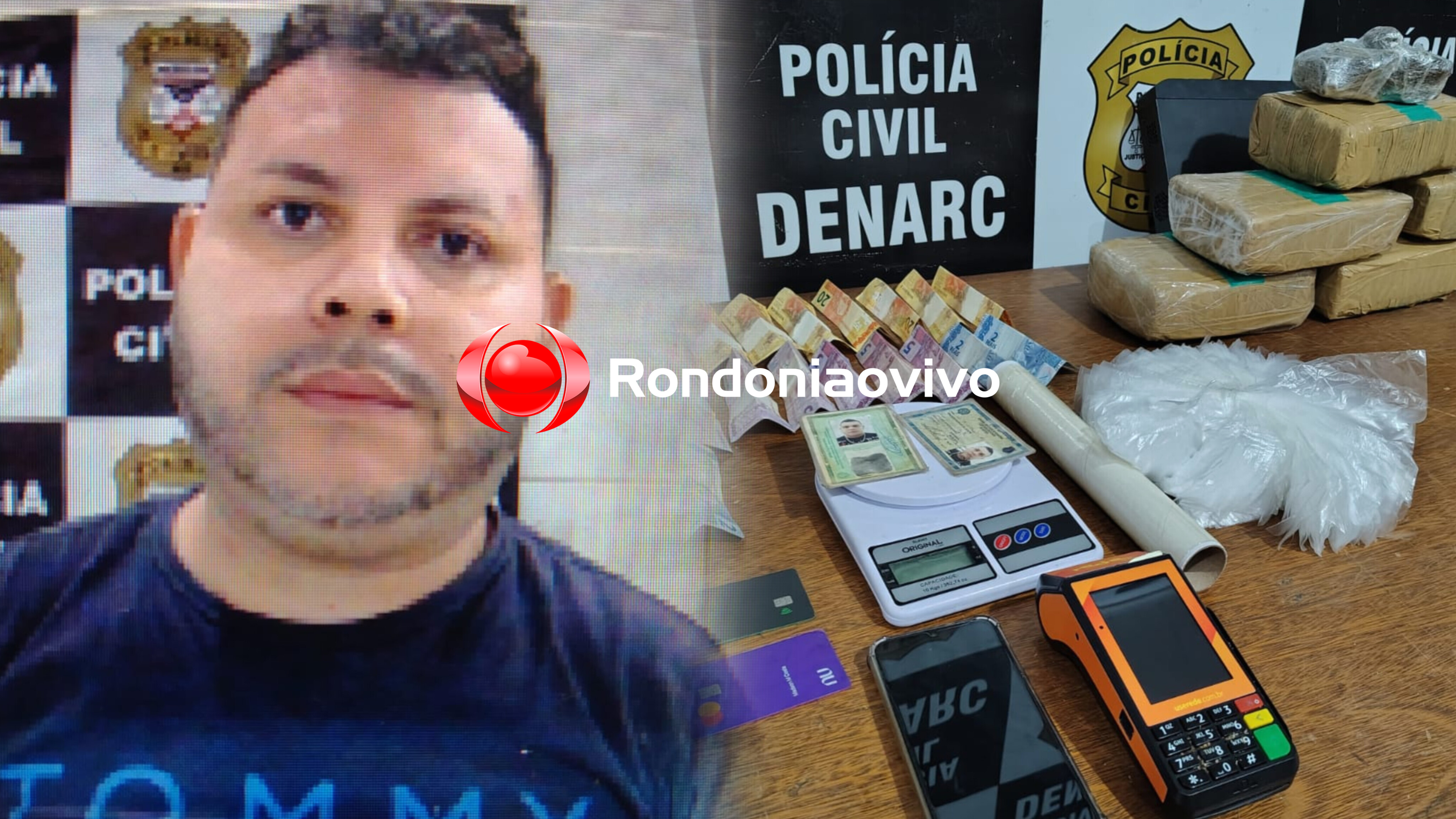 URGENTE: Denarc prende ex-policial penal com seis quilos de droga