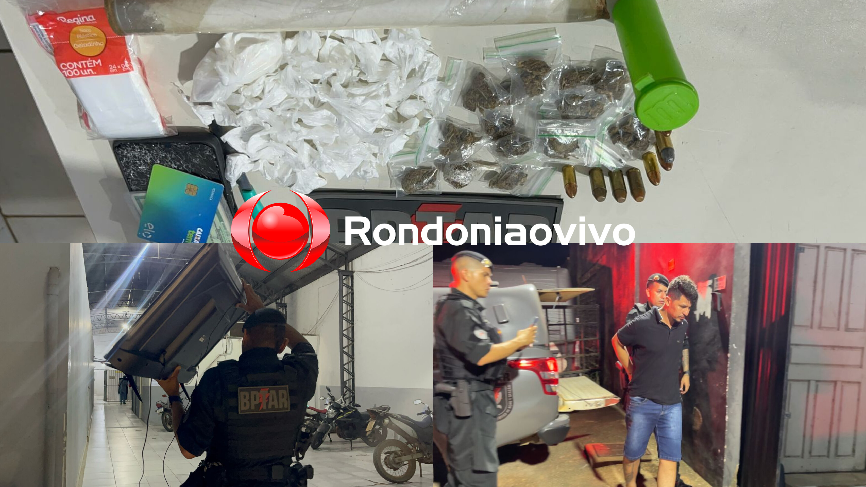 TANCREDO NEVES: BPTAR prende traficante com mais de 80 porções de drogas e munições 