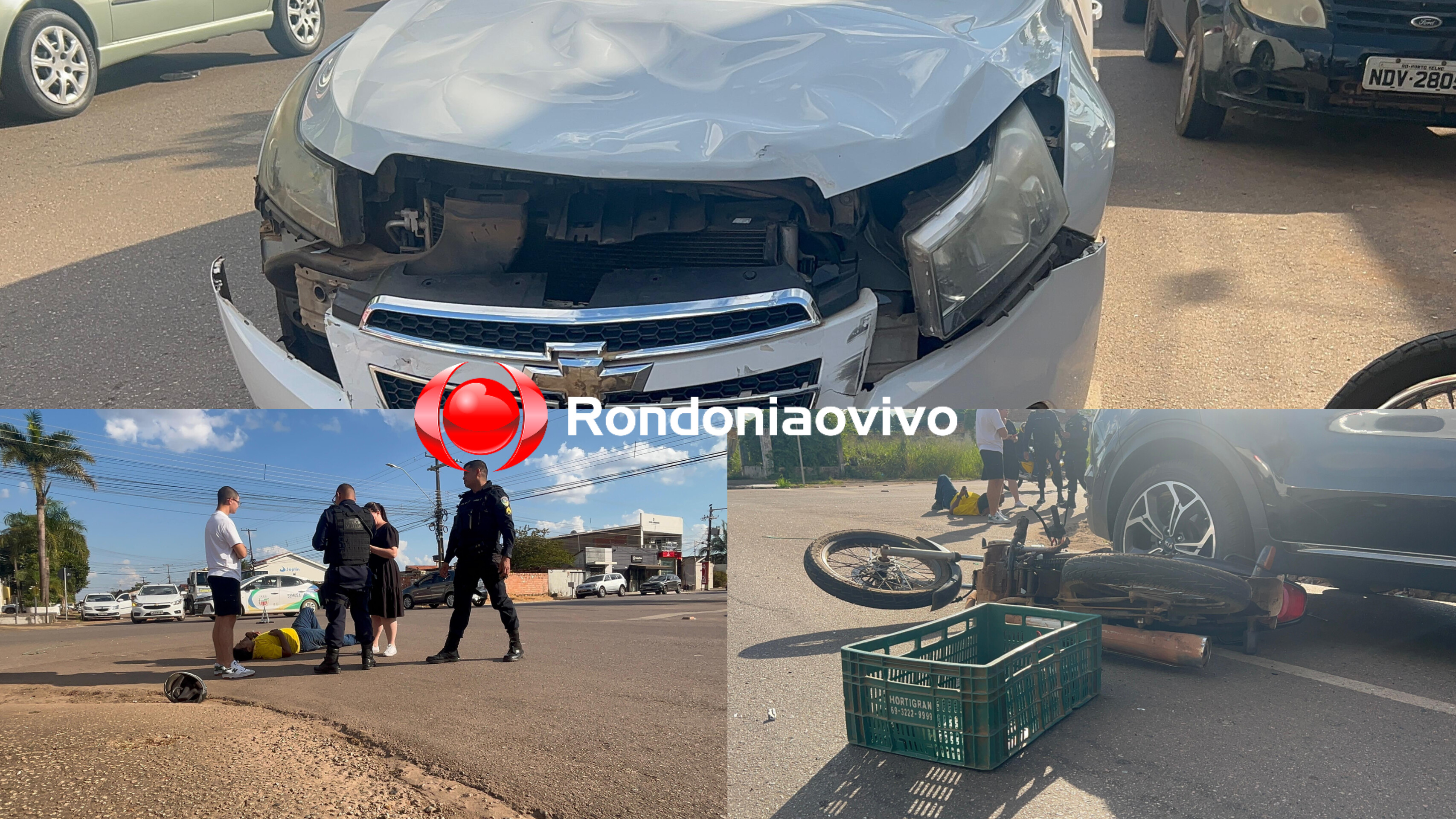 VÍDEO: Motociclista é atropelado por Cruze ao avançar preferencial