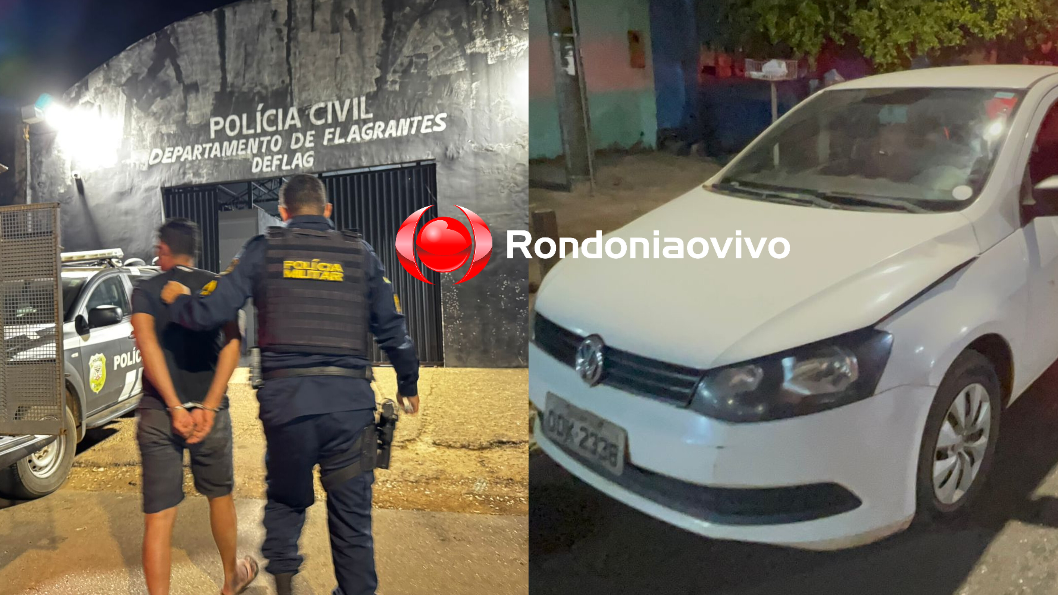 ESTRADA DA PENAL: PM prende homem com carro furtado durante abordagem próximo aos presídios 