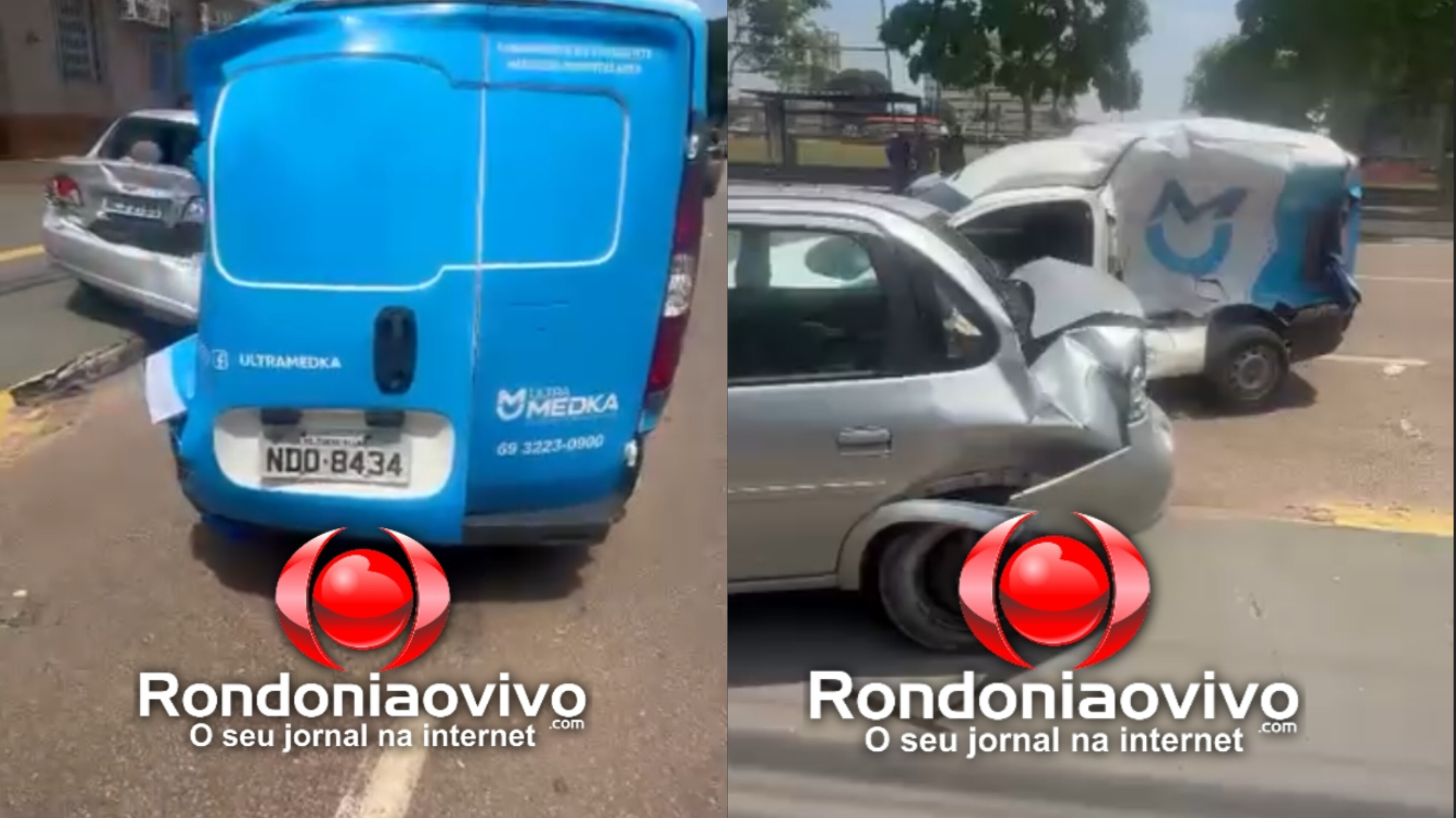 VÍDEO: Criança e dois adultos ficam feridos após batida entre três veículos