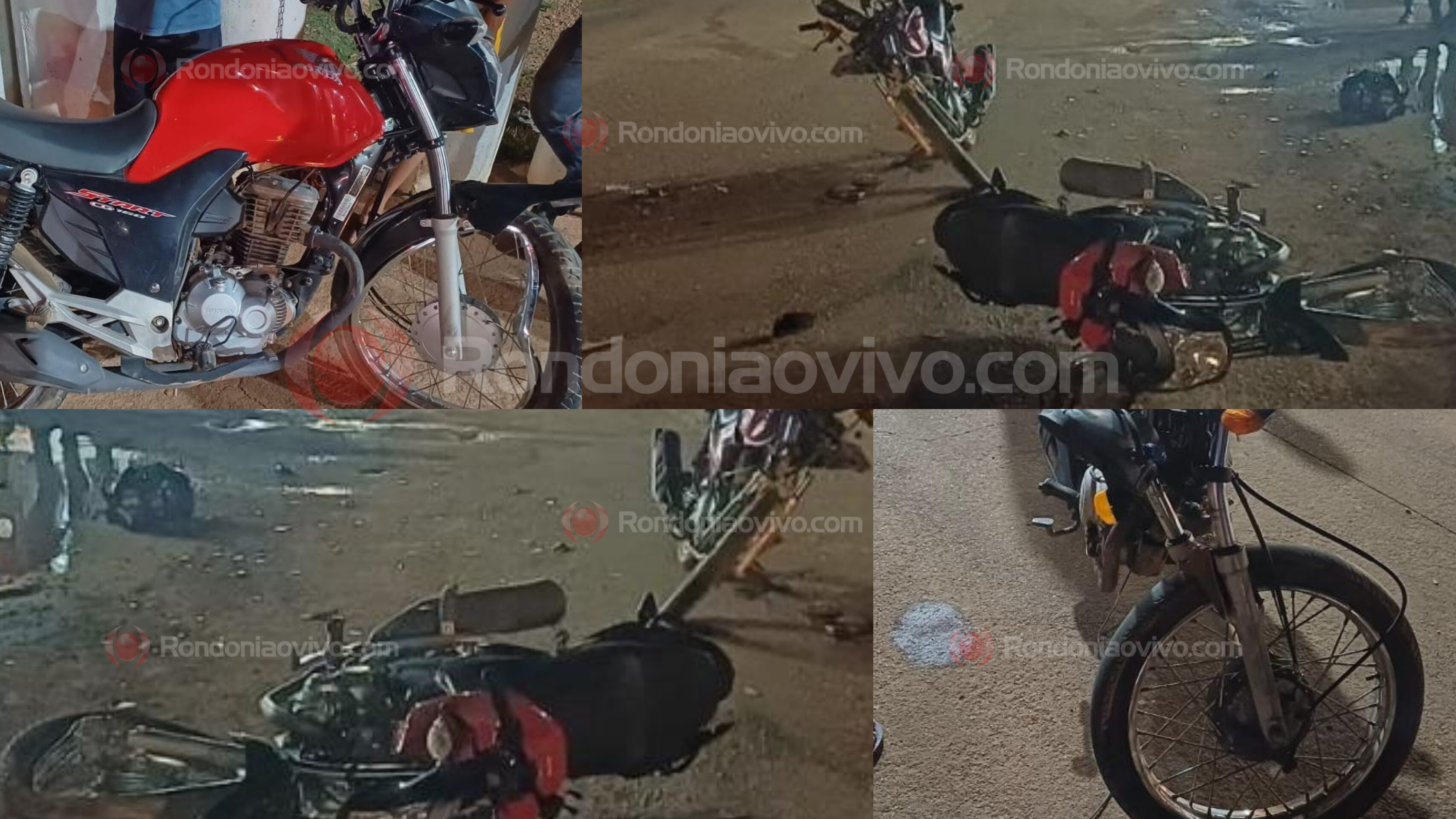 ESTRADA DO JAPONÊS: Três pessoas sofrem ferimentos após batida frontal entre motos 