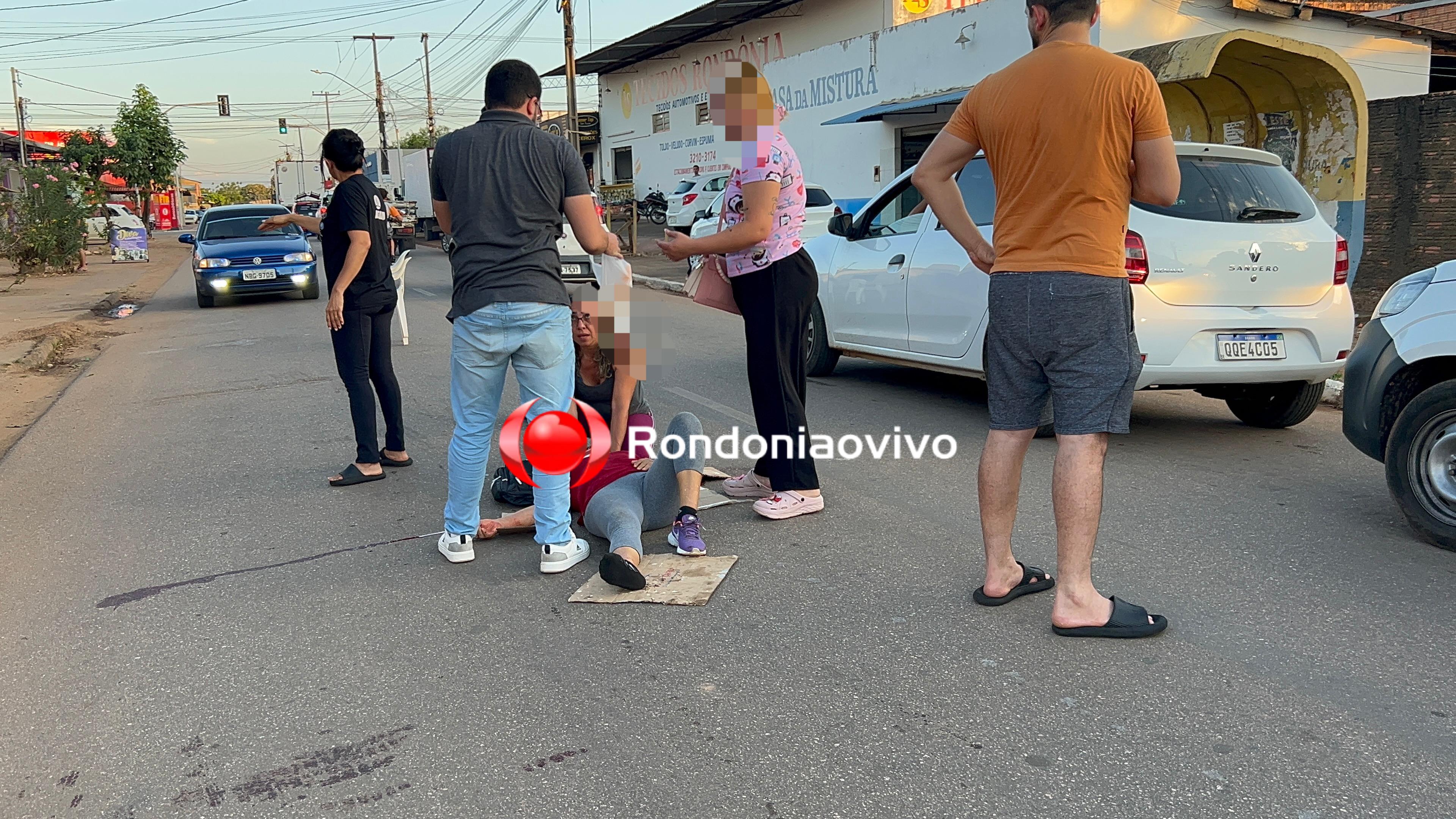 MOTOQUEIRO FUGIU: Idosa de 70 anos sofre traumatismo craniano em atropelamento