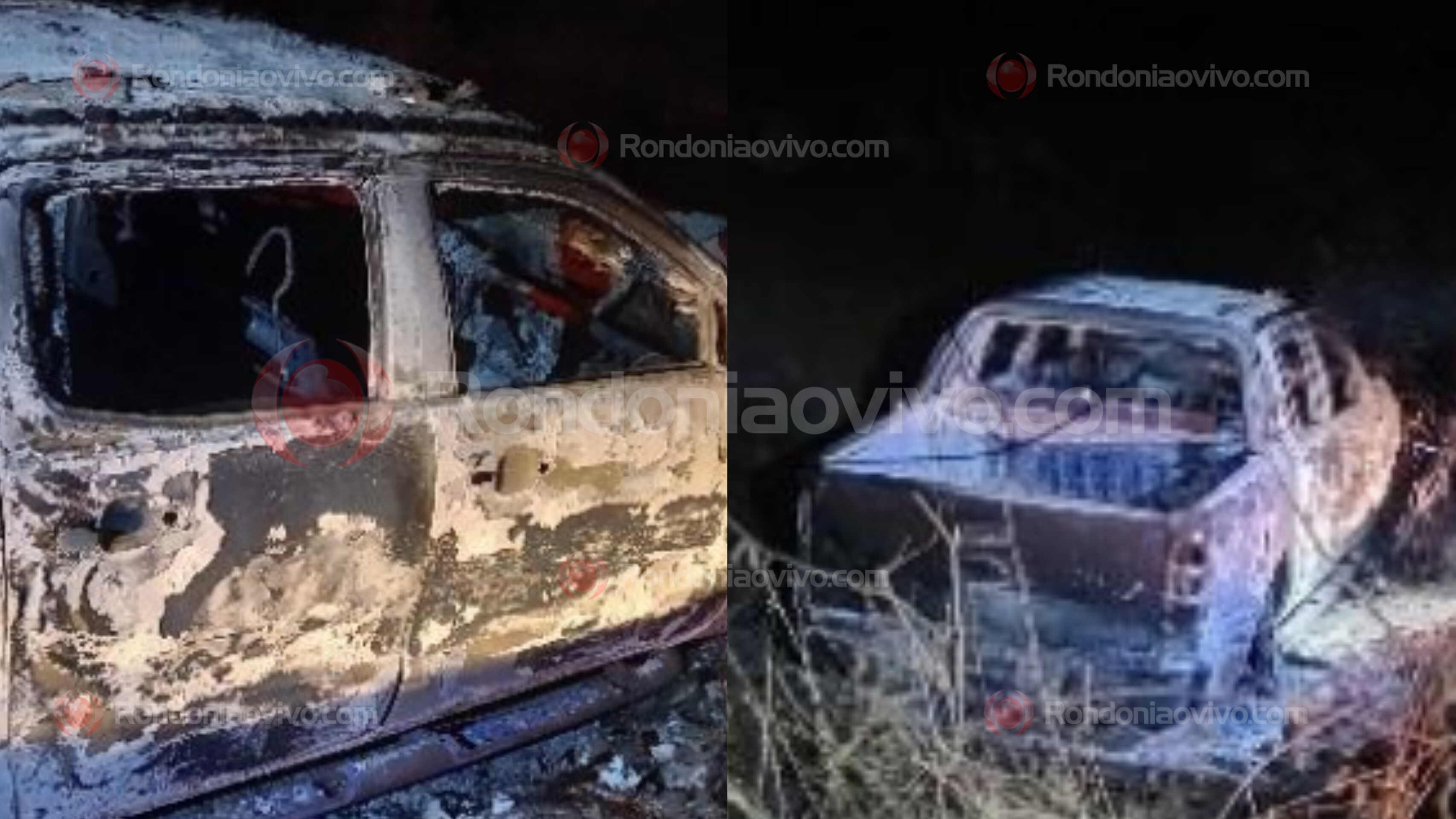 REFÉM: Bandidos roubam e incendeiam caminhonete Ranger de empresário 