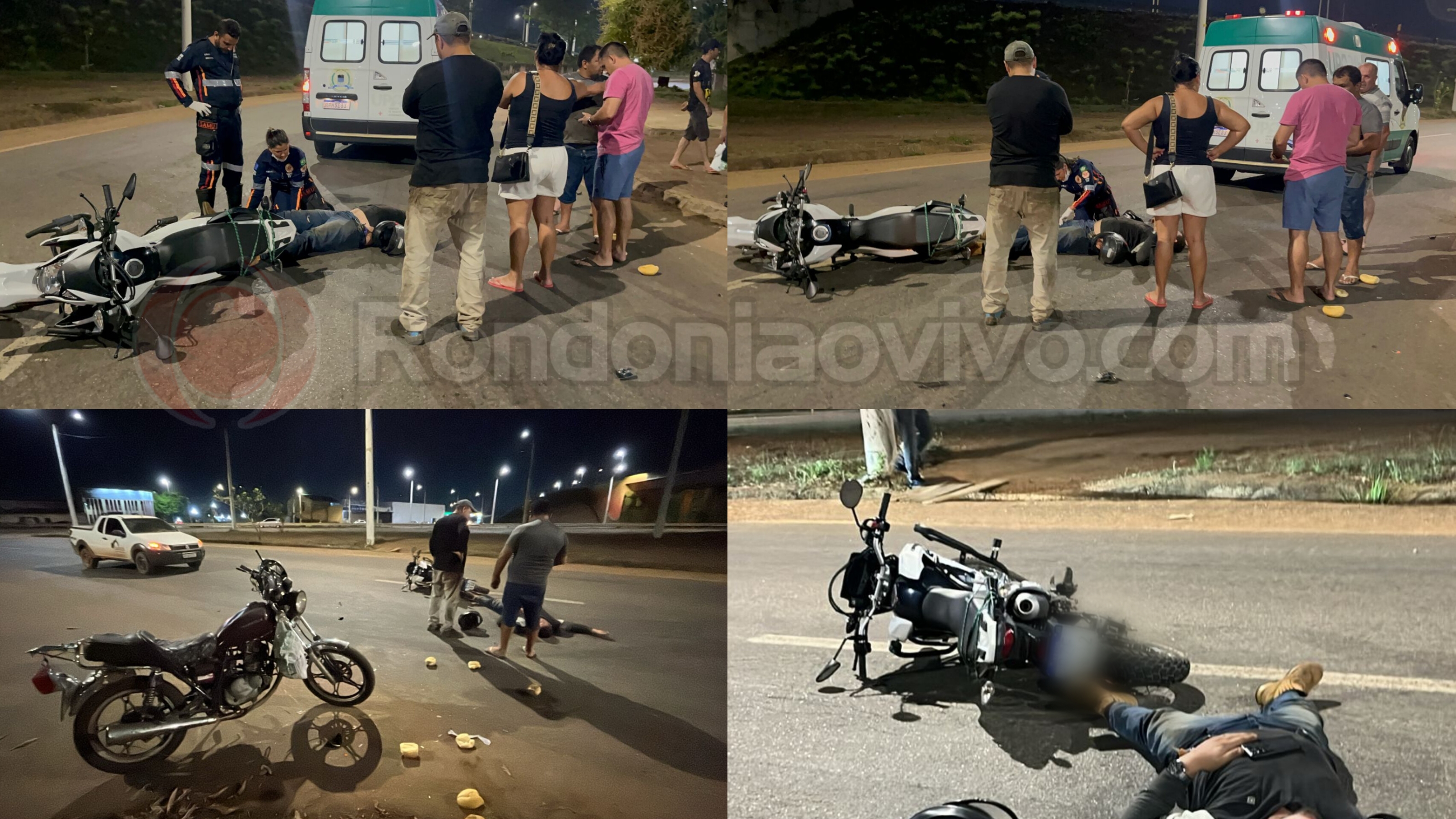 COLISÃO: Motociclista fica ferido após acidente na Rua da Beira 