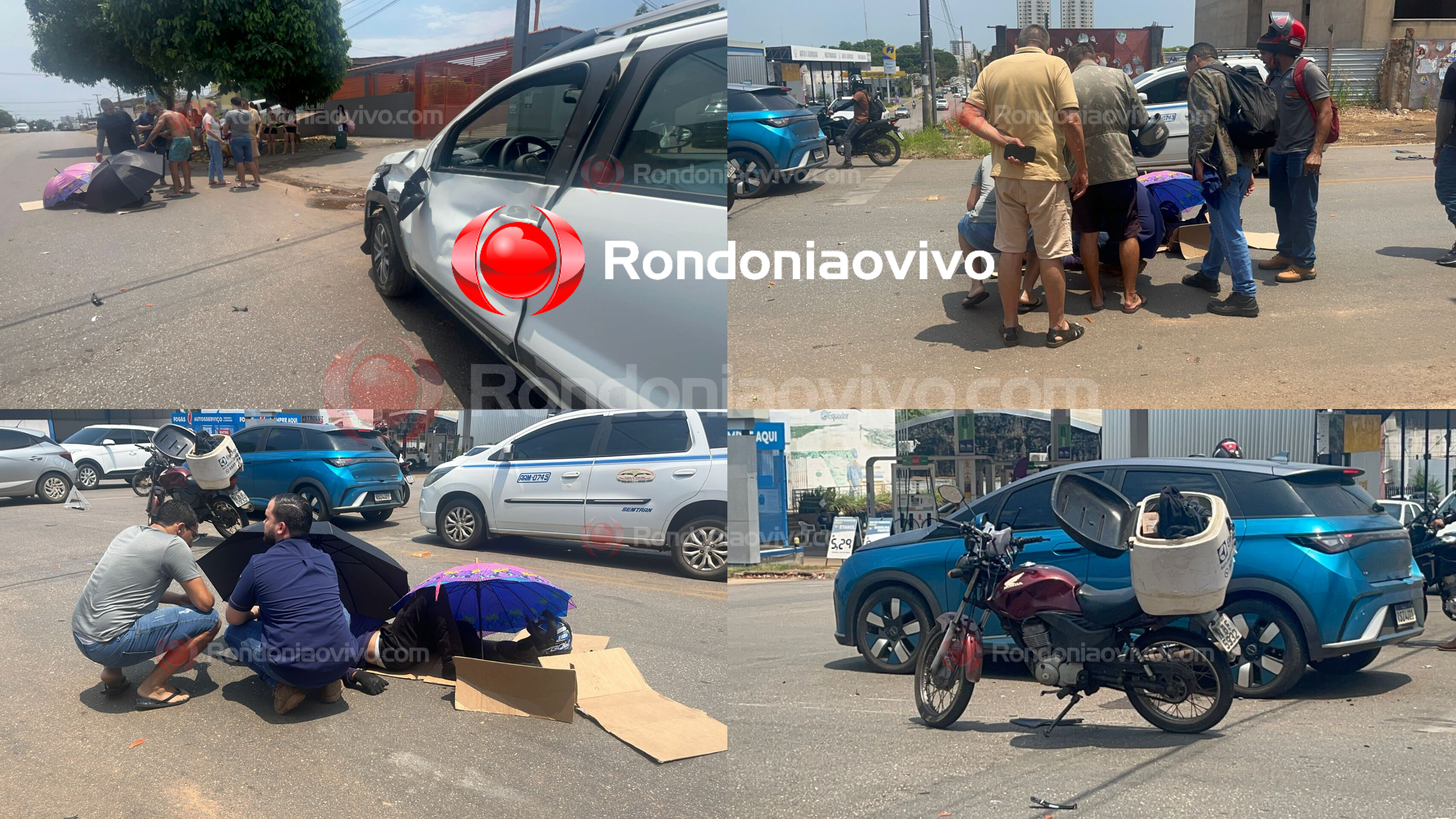 URGENTE: Motoboy bate em cheio em carro que avançou preferencial  na 7