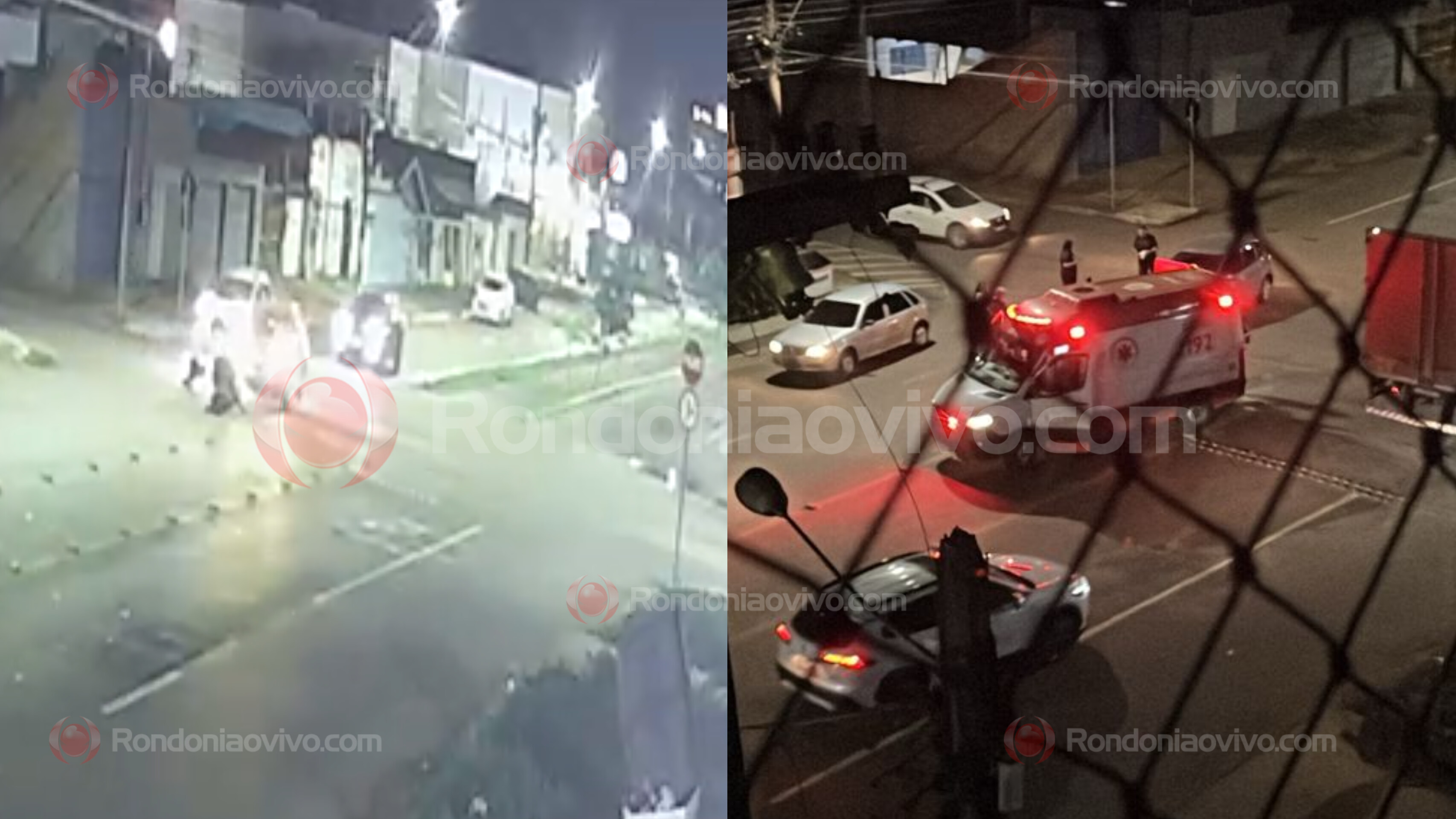 CARRO AVANÇOU: Vídeo mostra acidente que deixou motociclista ferido na Pinheiro Machado 