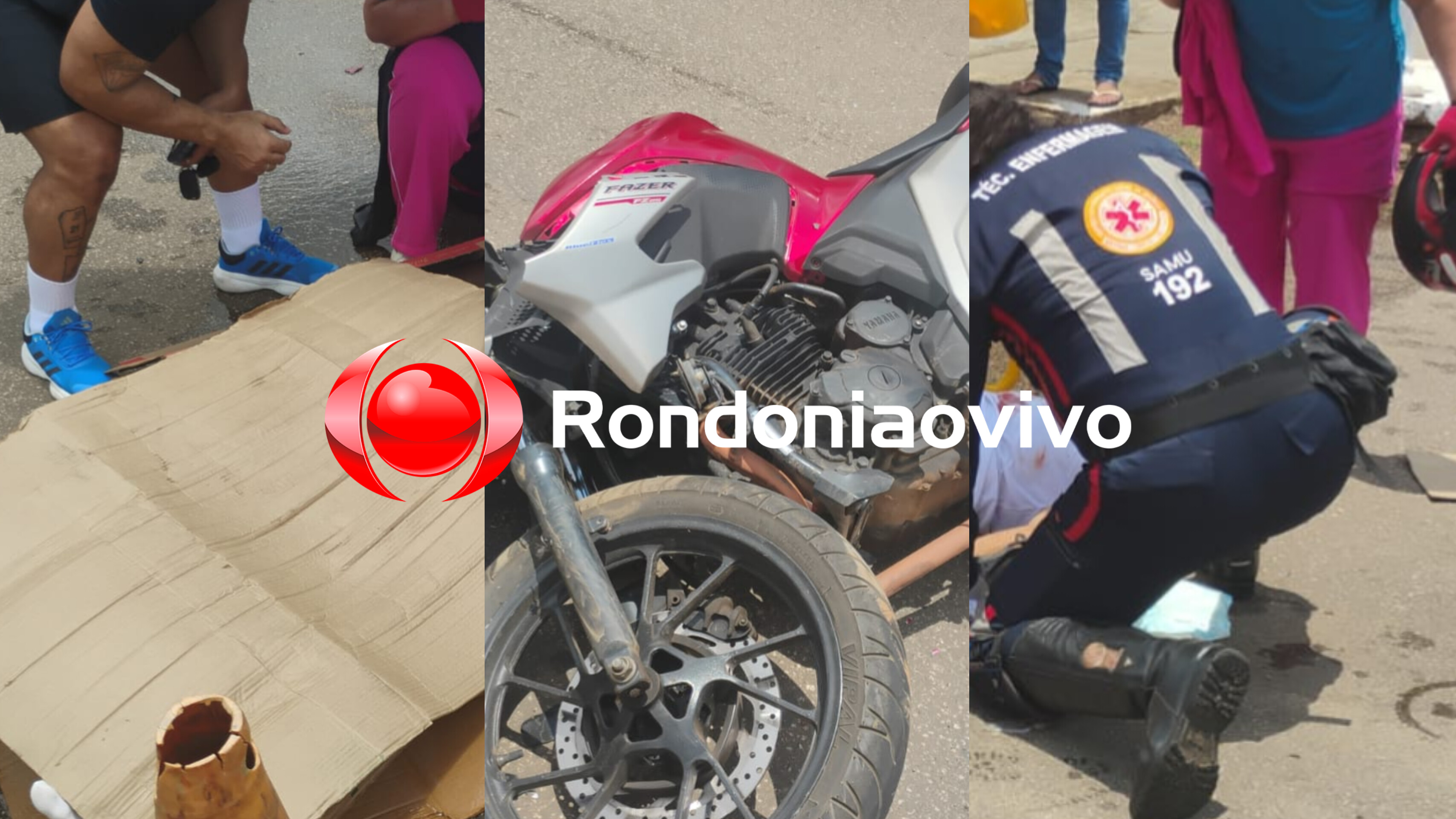 URGENTE: Condutor de carro foge após causar grave acidente com motociclista 