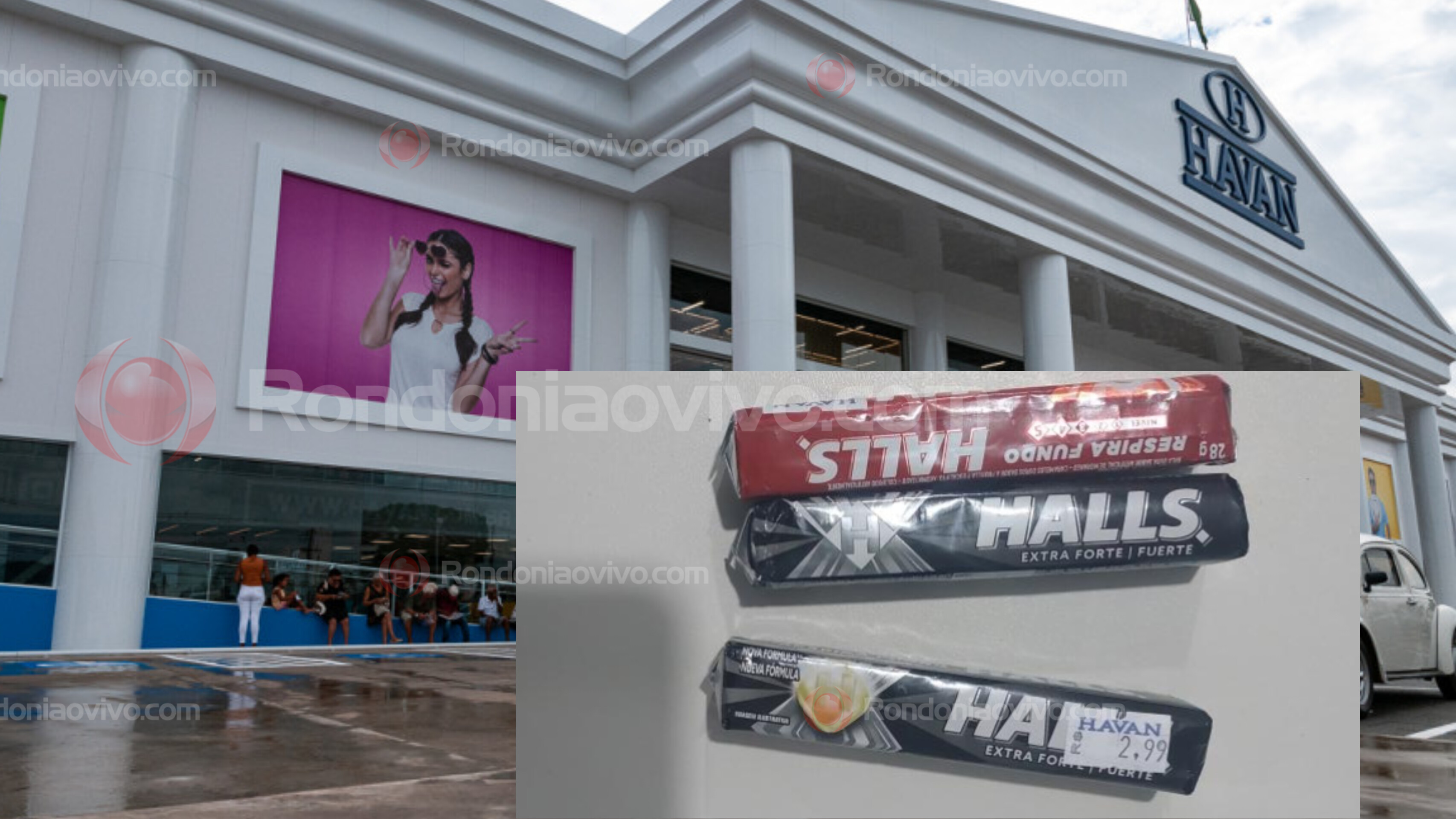 HALLS PRETO: Homem é preso por furtar pastilha em loja Havan