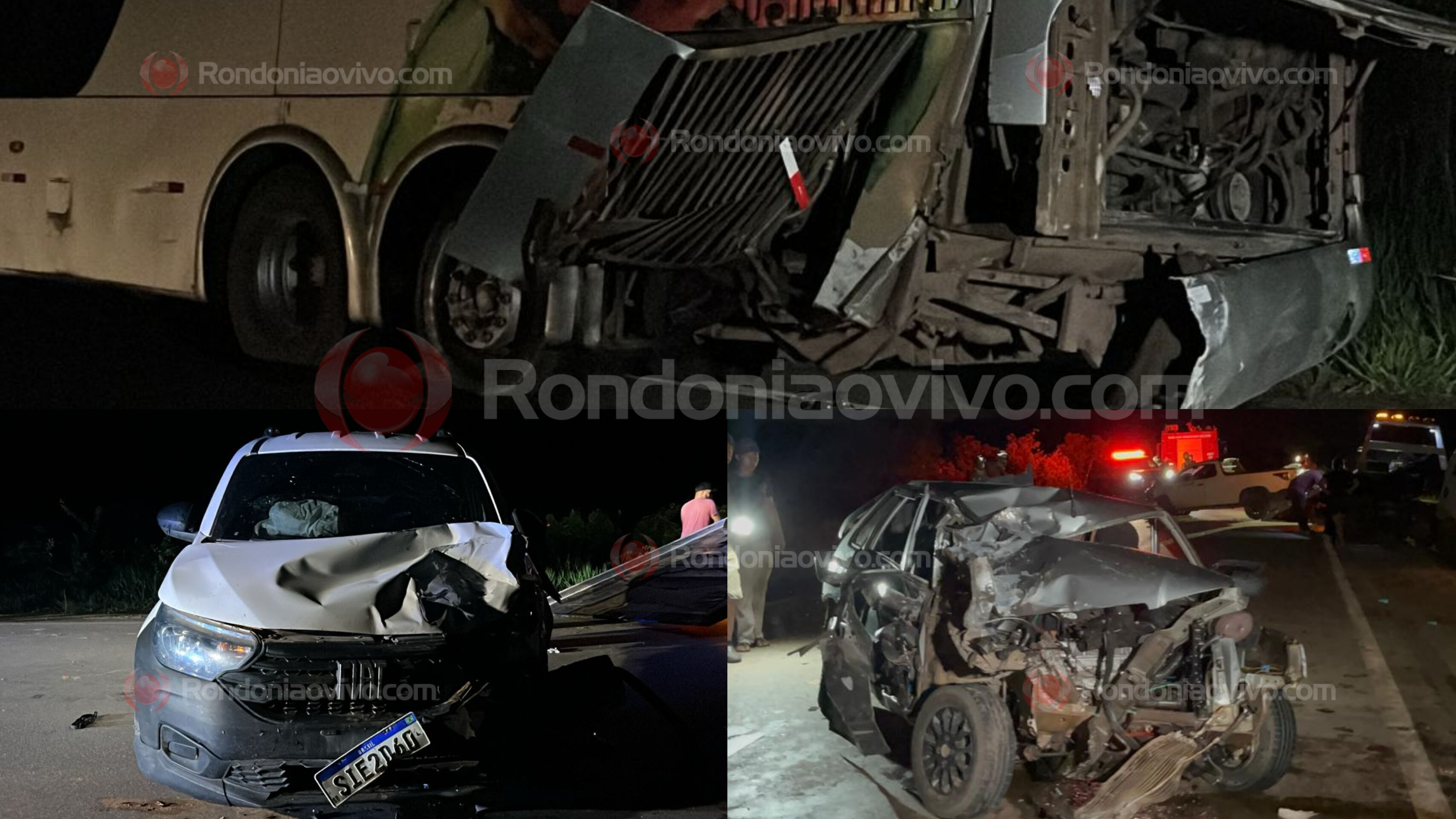 VÍDEO: Grave acidente envolvendo ônibus e dois carros na BR-319 