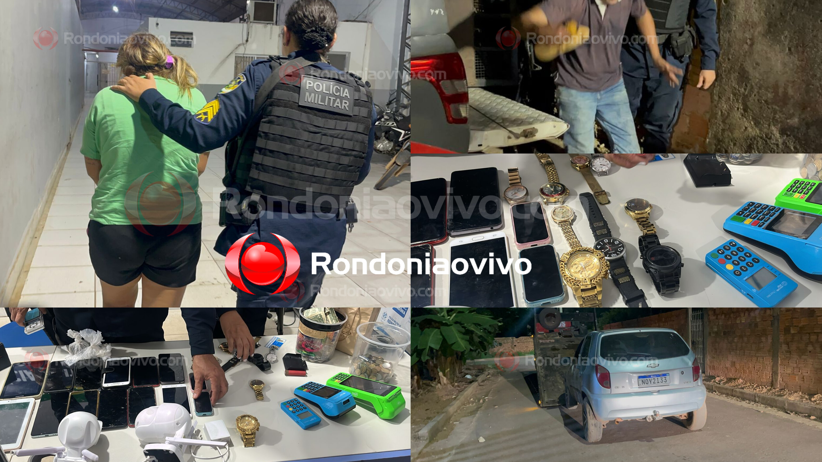 URGENTE: Casal envolvido em furto em academia é preso com drogas em boca de fumo 