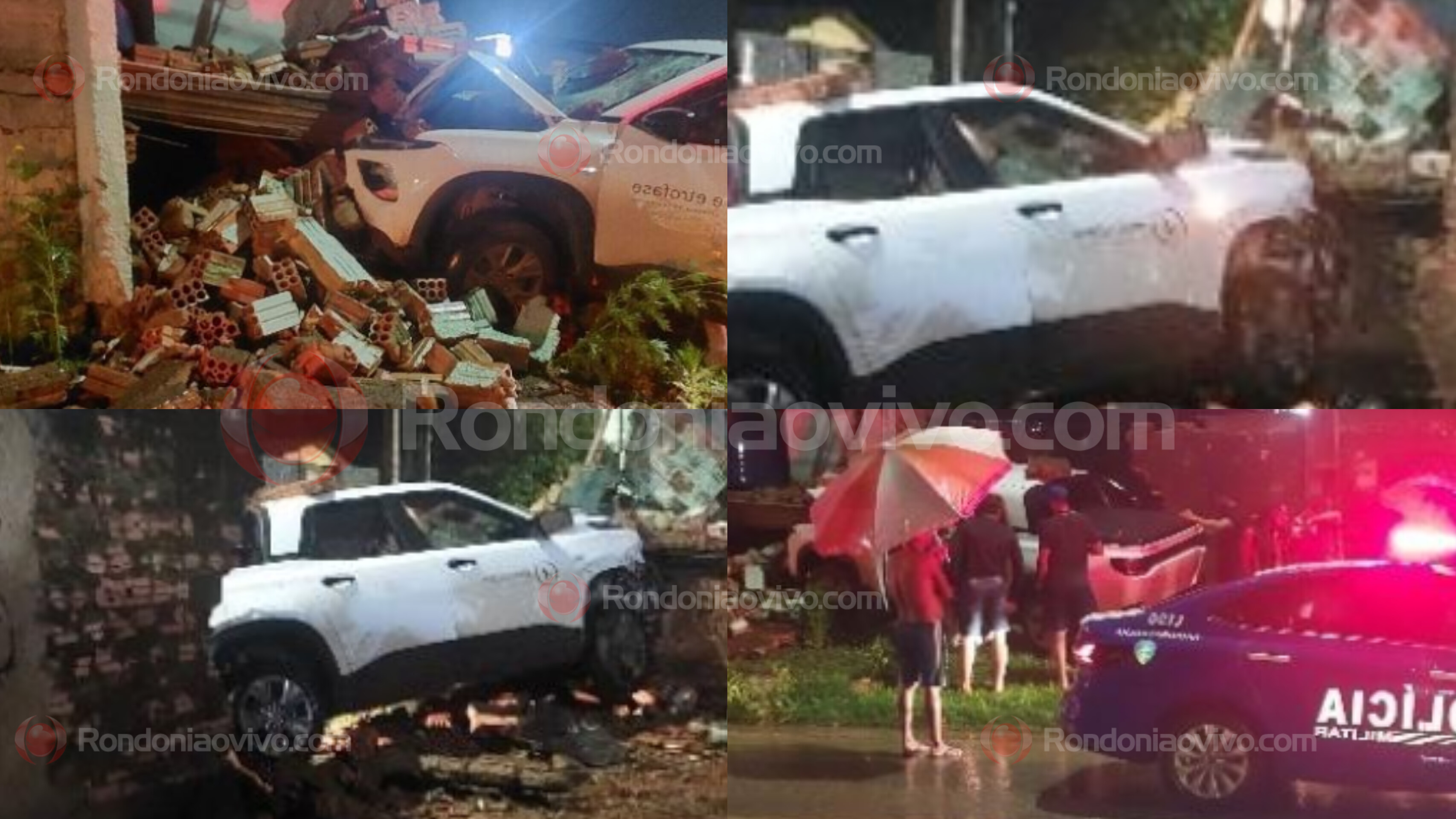 EMBRIAGADO: Motorista é preso ao passar direto em curva e destruir muros de duas residências