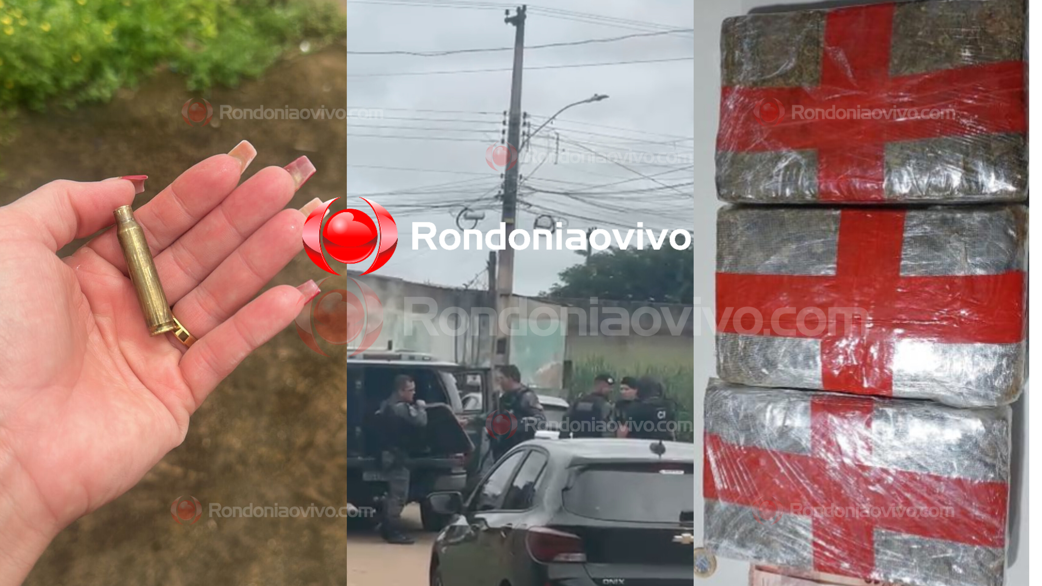 URGENTE: Após perseguição e tiros, criminoso é preso com três quilos de drogas em carro 