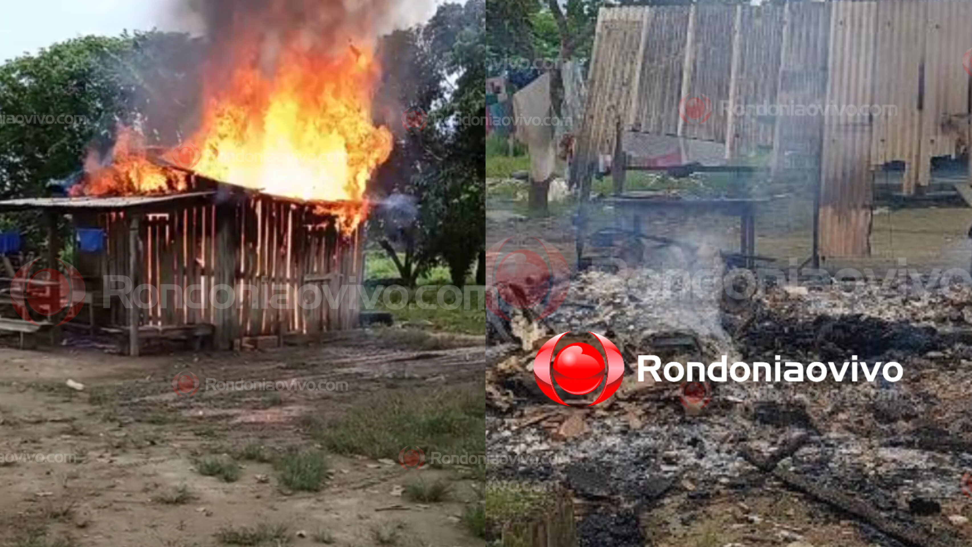 VÍDEO: Homem morre carbonizado durante incêndio em residência 