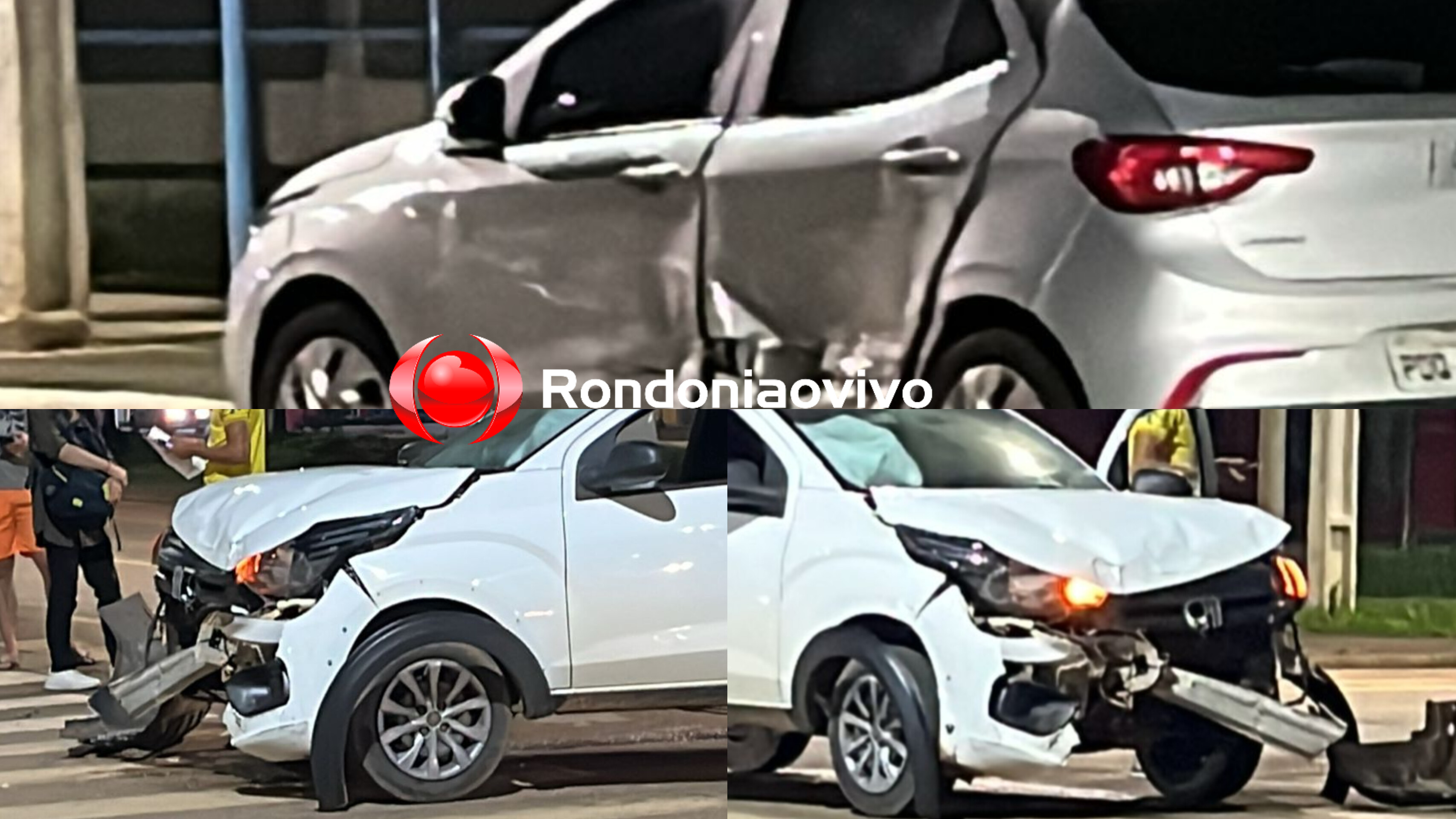 MADRUGADA: Forte colisão entre carros é registrada na Jorge Teixeira 