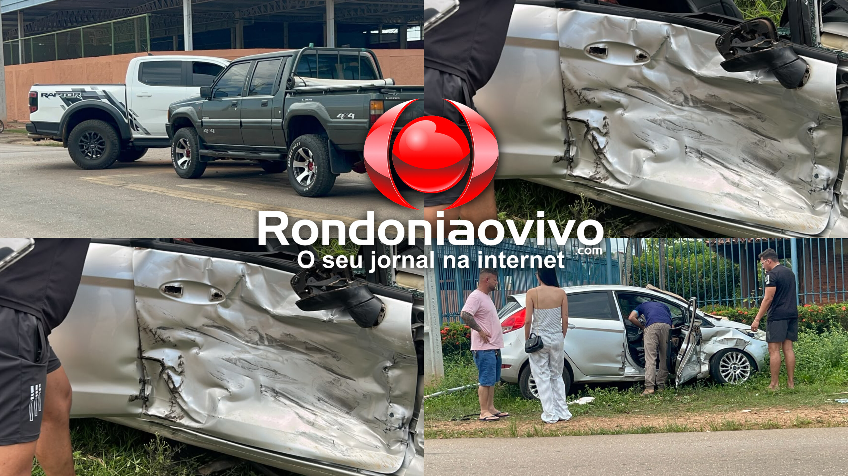 URGENTE: Passageira fica gravemente ferida após acidente entre três veículos