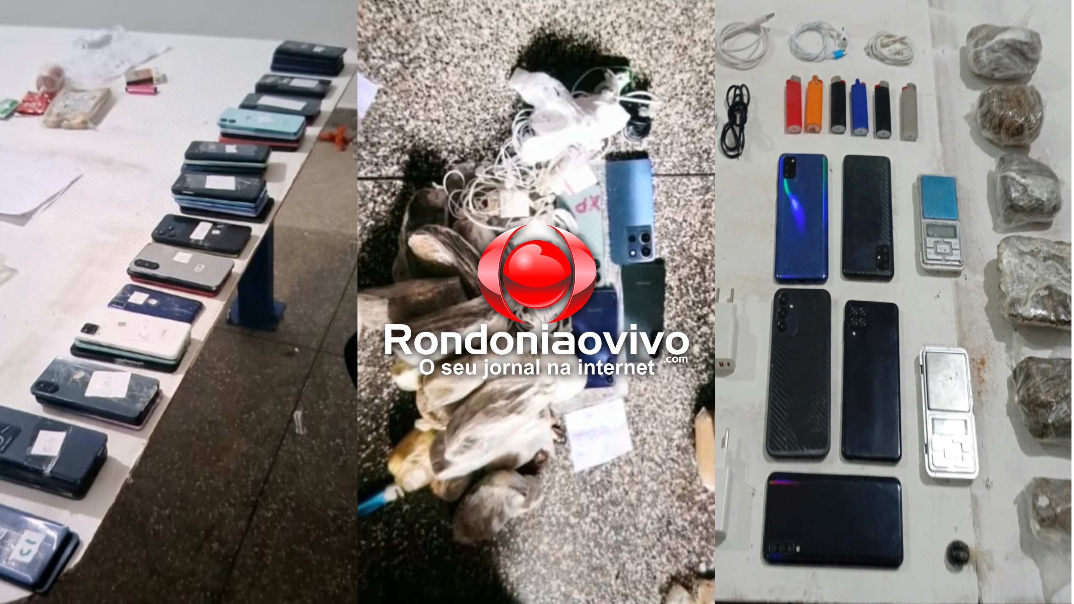 VARREDURA: Operação no presídio apreende oito quilos de drogas e dezenas de celulares