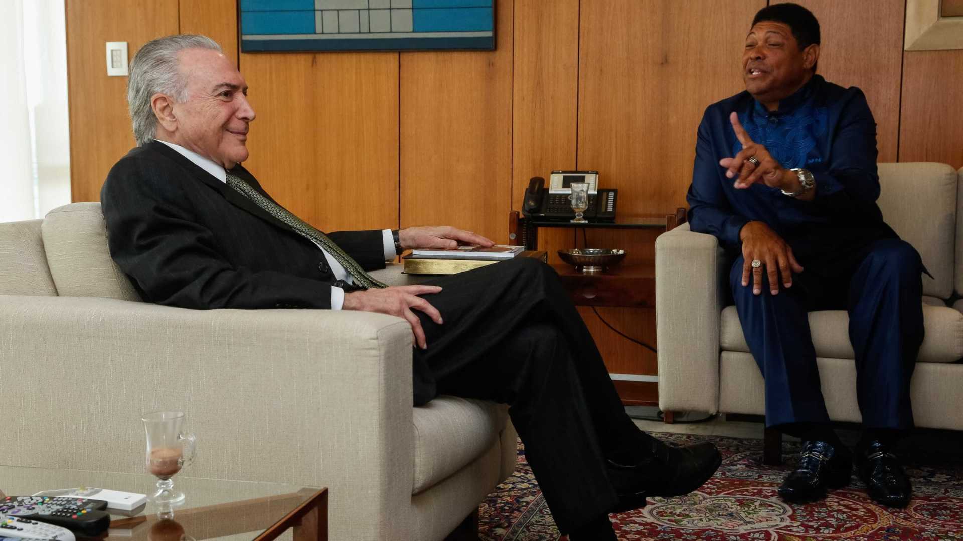 Temer se reúne com apóstolo Valdemiro Santiago no Palácio do Planalto