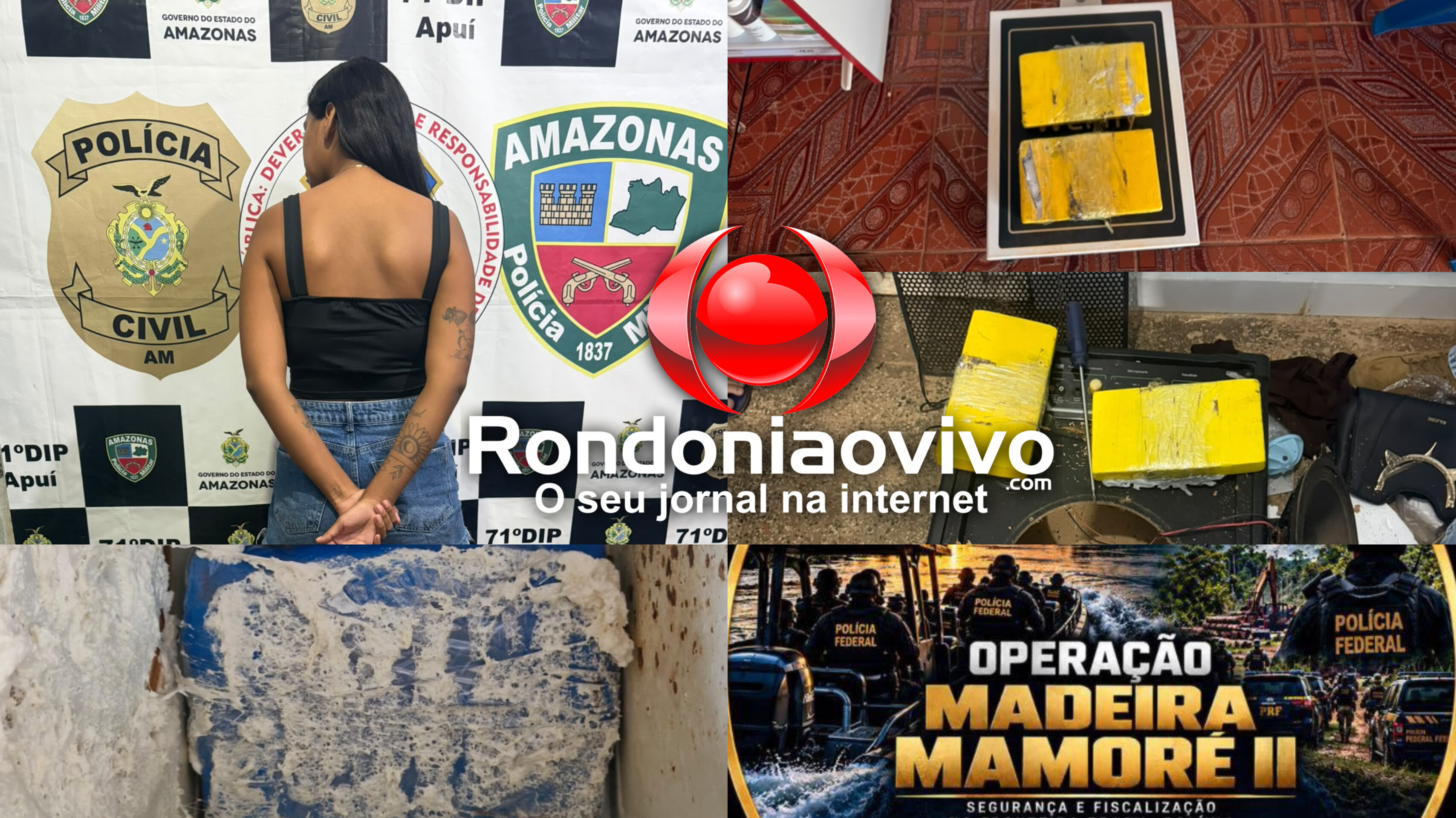 MADEIRA MAMORÉ: Operação apreende skunk na capital e criminosa no Amazonas