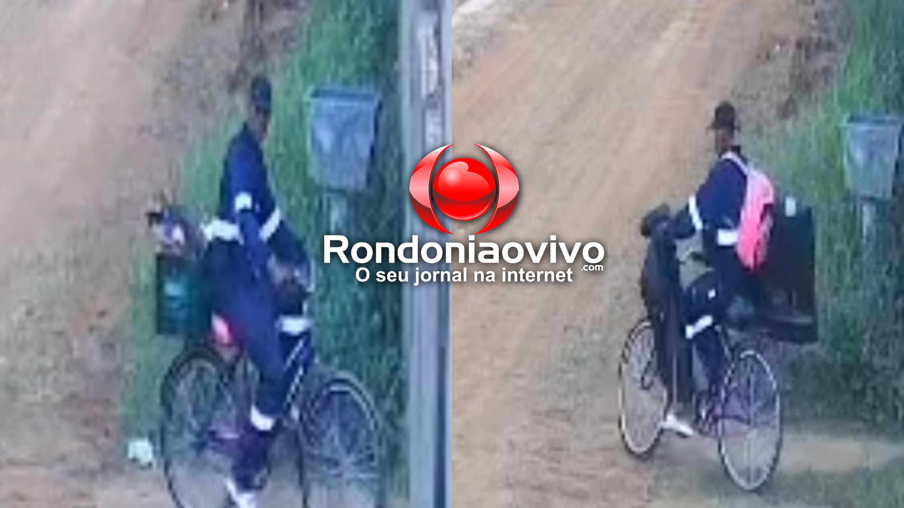 VÍDEO: Câmera flagra homem furtando TV de residência e fugindo de bicicleta