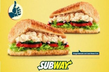 DOIS SANDUICHES - Promoção Subway somente nesta terça-feira (23)