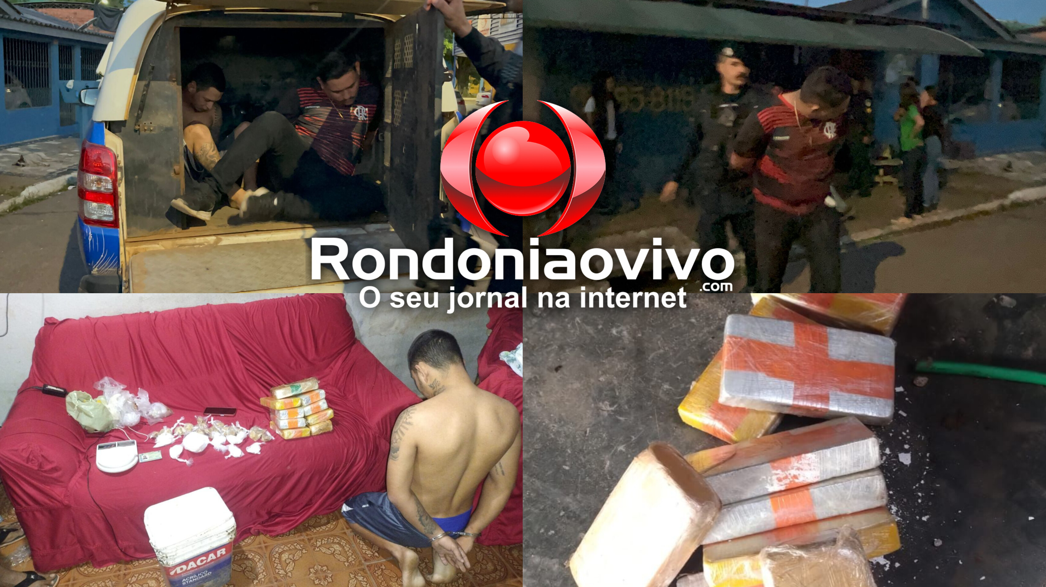 URGENTE: Traficantes são presos em oficina com vários tabletes de drogas