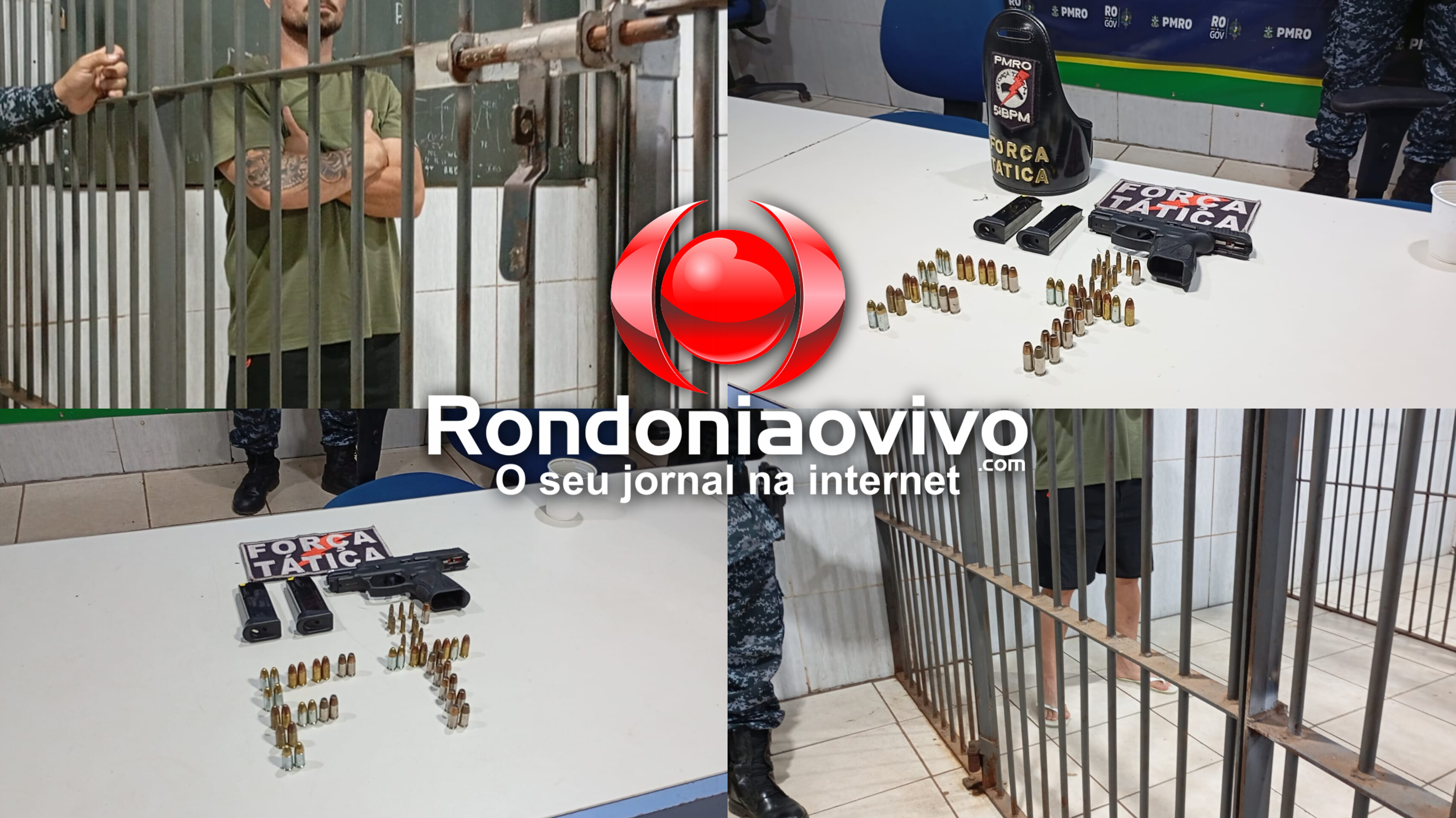 ACUSADO PRESO: Força Tática do 5° BPM retira mais uma pistola de circulação e várias munições