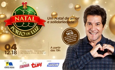 PARQUE DOS TANQUES: Chegada do Papai Noel e show de Daniel marcam abertura do natal