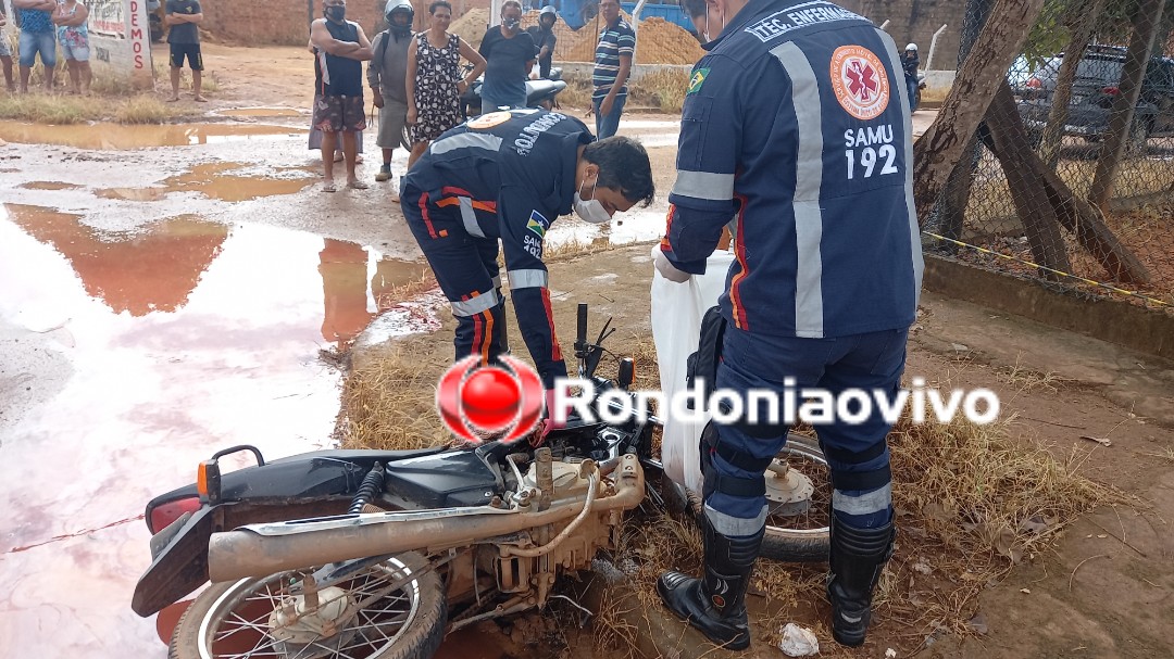 CHOCANTE - VÍDEO: Motociclista colide com carro e tem perna decepada em Porto Velho