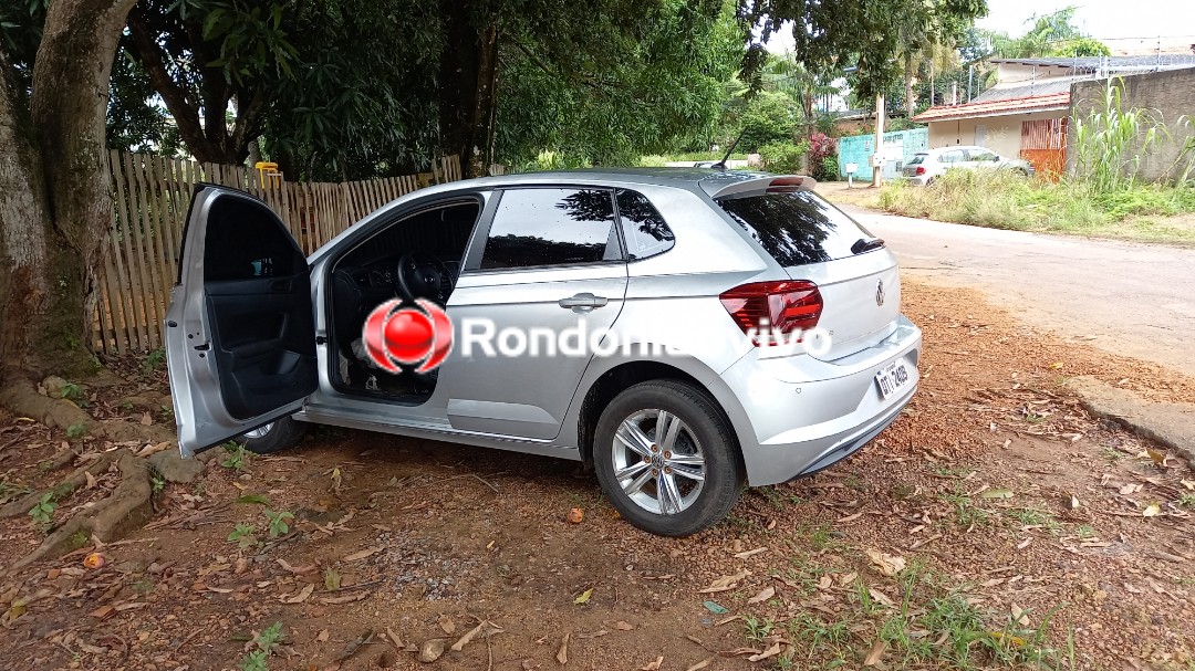 VEJA O VÍDEO: PM localiza carro usado por bandidos em roubo na frente de banco